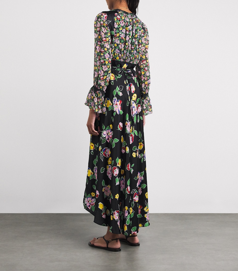 Satin Arlena Midi Dress KIMMIE MIX BLACK Image 3