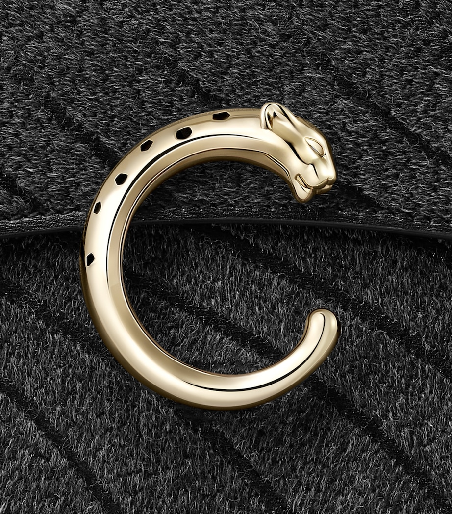 Small Leather Panthère de Cartier Top-Handle Bag BLACK Image 5