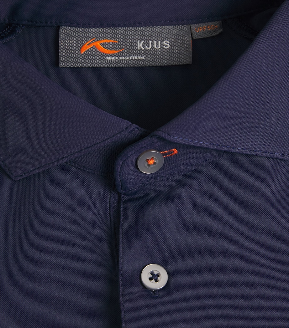 KJUS Mens Cool Point Polo Shirt Atlata Blue Image 6