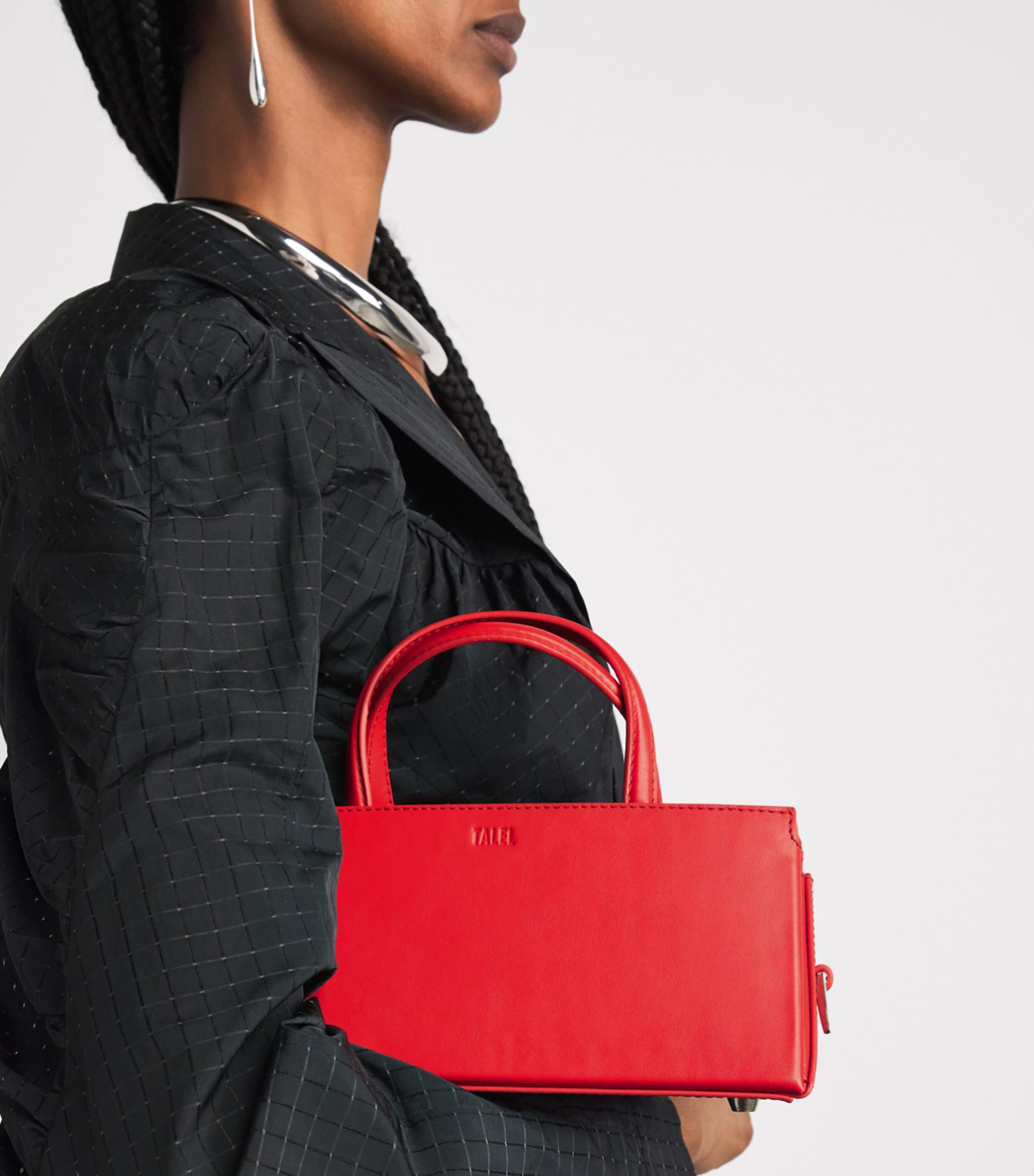 Talel Paris Leather V2 Baguette Bag Red Image 2