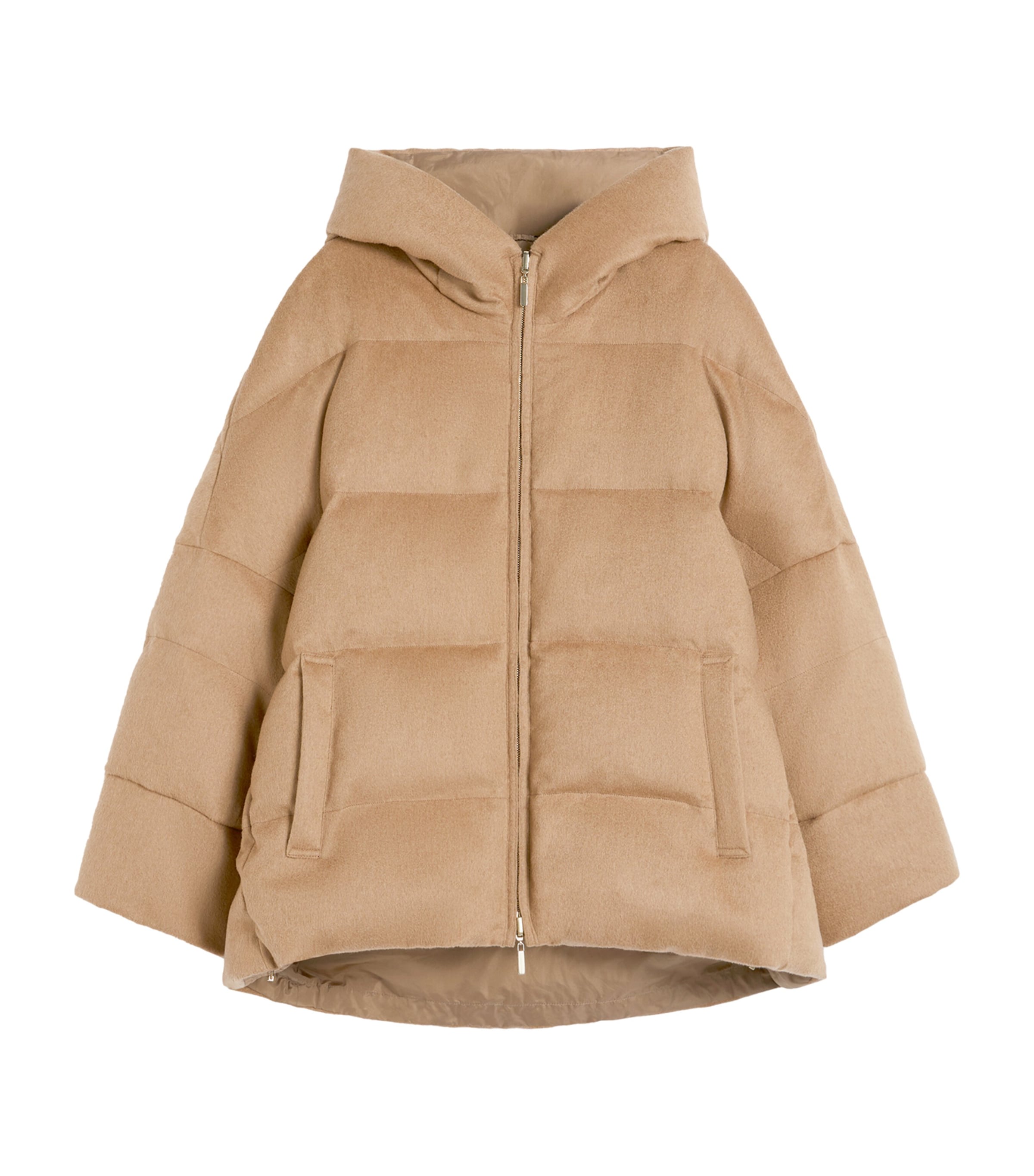 Down Camel Wool Reversible Quilted Coat CAMEL Image 1