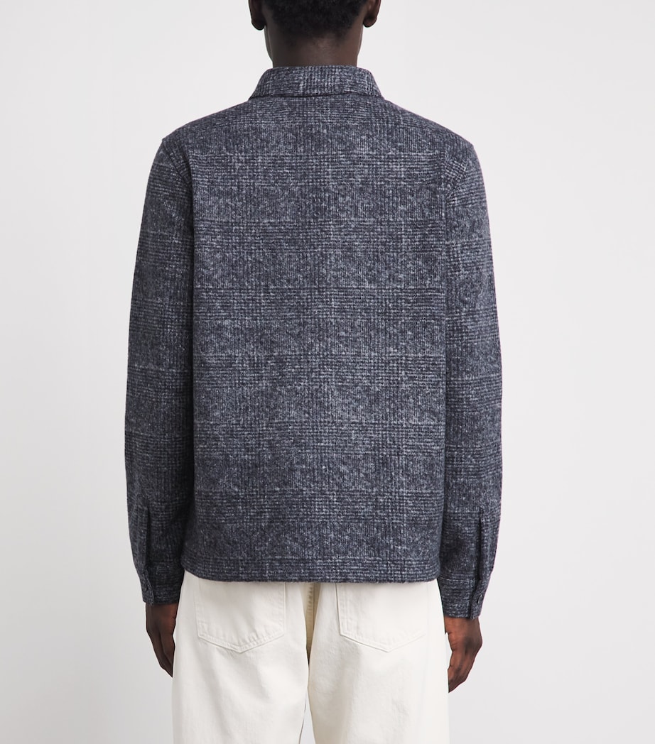 Vince Mens Donegal Check Polo Sweater Coastal Combo Image 5