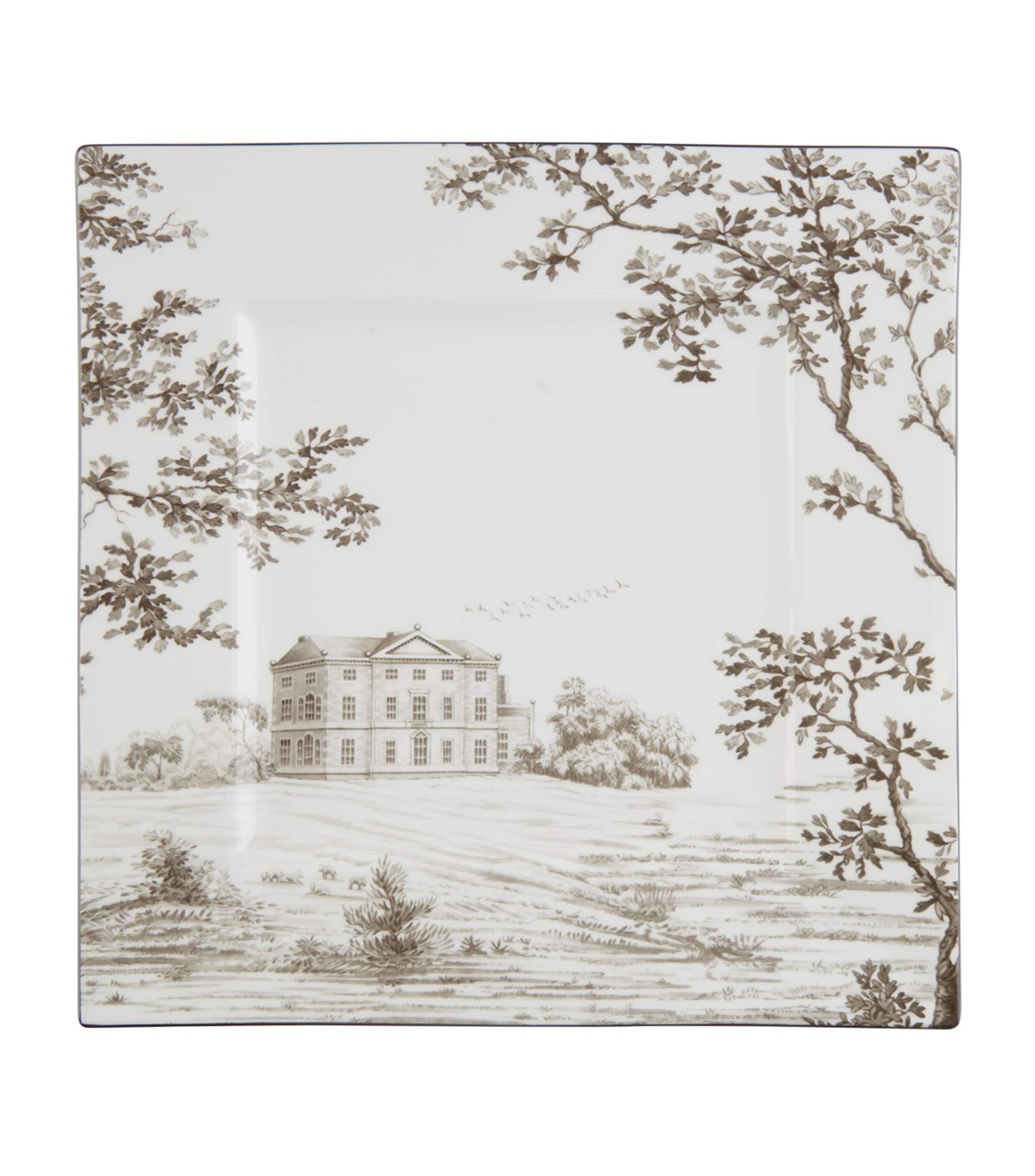 Wedgwood Parklands Square Plate (25cm) Grey Image 1