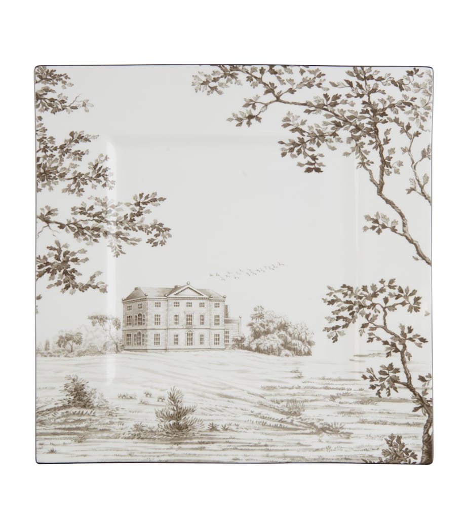 Wedgwood Parklands Square Plate (25cm) Grey Image 1