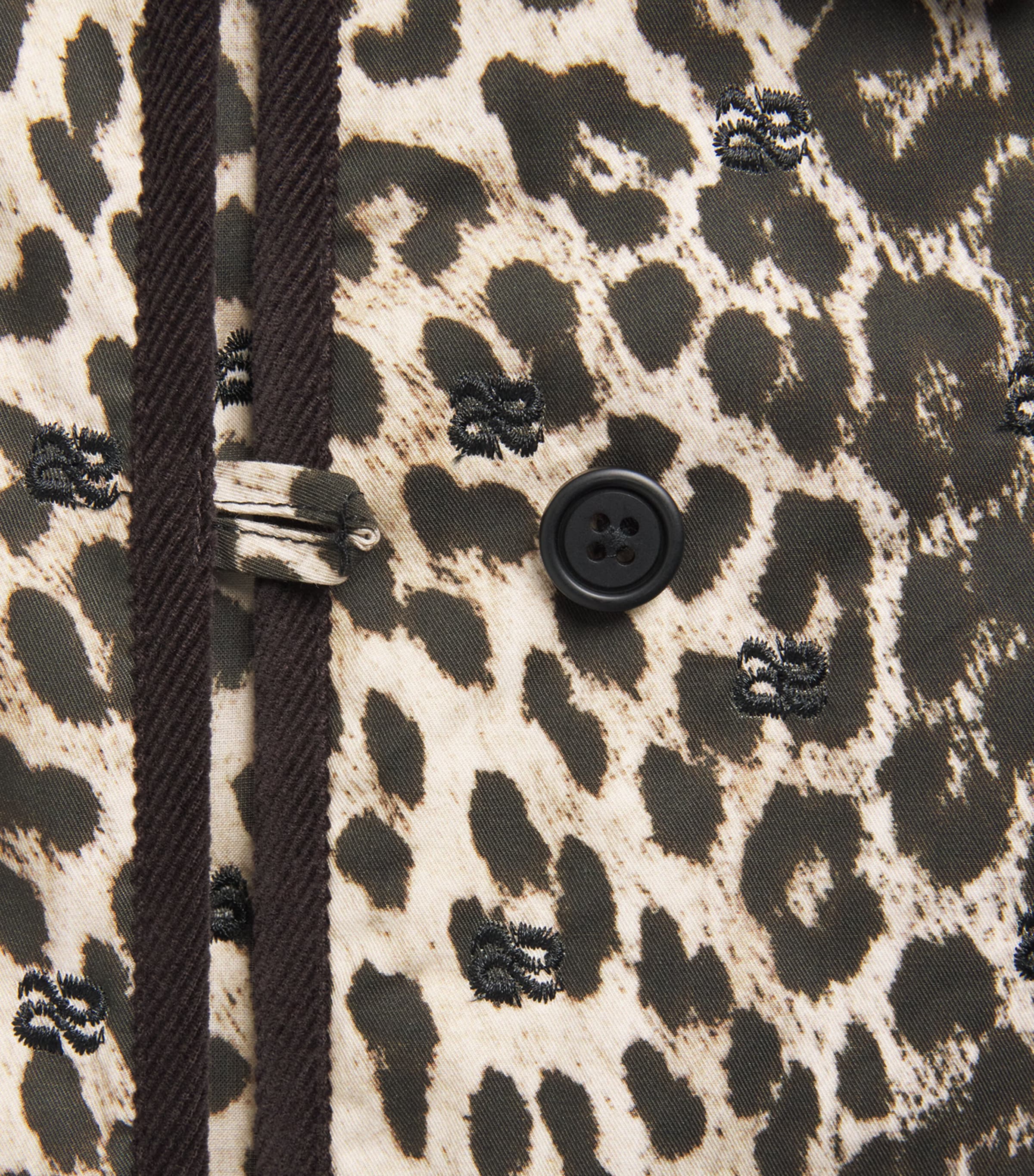 Rixo Womens Cotton Leopard Earla Quilted Jacket Nina Leopard Mocha Image 6