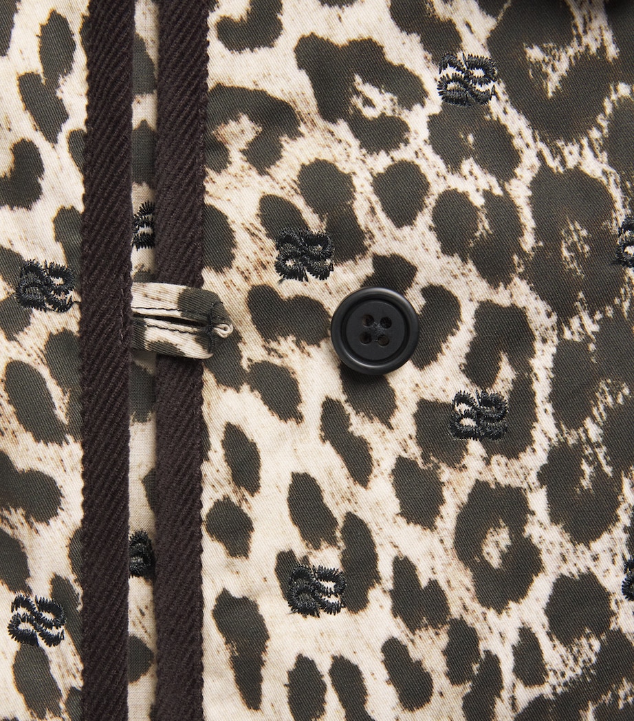Rixo Womens Cotton Leopard Earla Quilted Jacket Nina Leopard Mocha Image 6