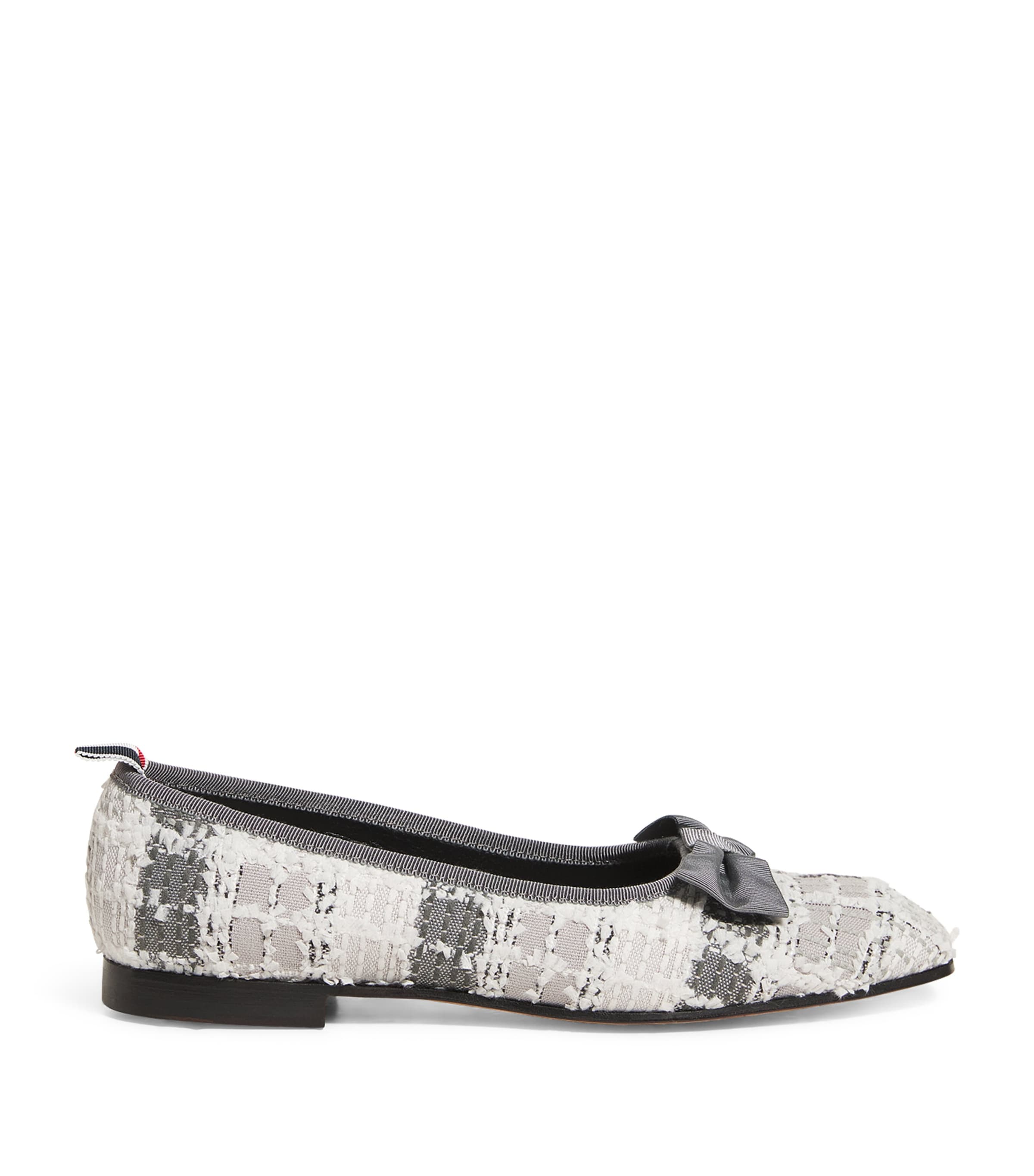 Thom Browne【 コーデが格上げ☆Tartan Tweed Opera Ballerina】 Thom Browne Tweed Tartan Ballerina Flats | Harrods HK