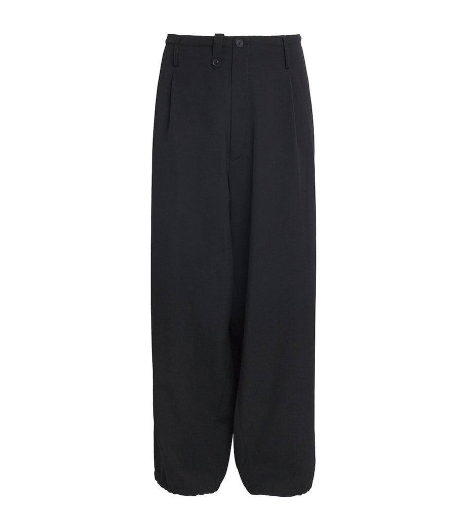 Wool Garbadine Wallet Trousers BLACK Image 1