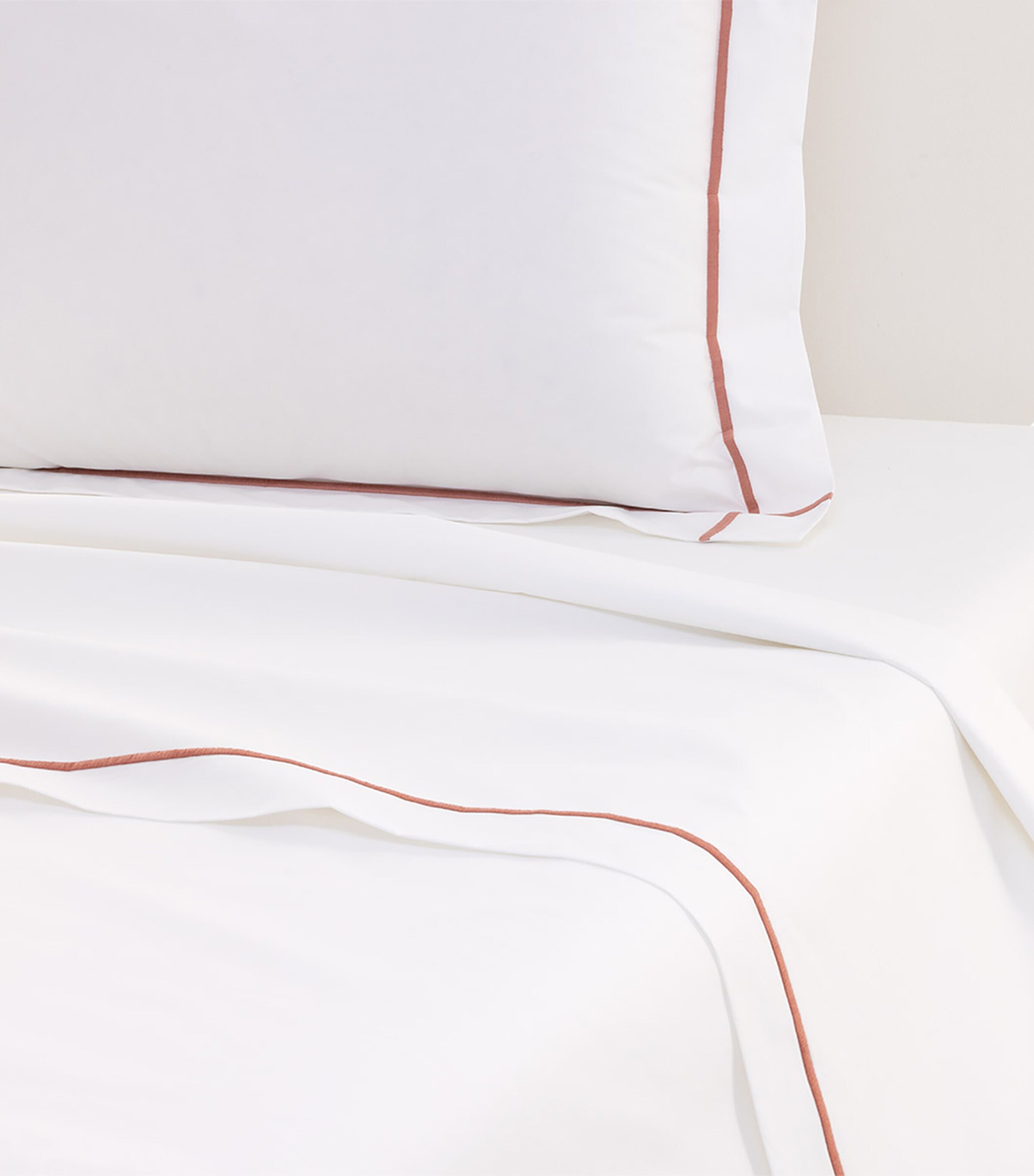 Yves Delorme Athena Santal Double Flat Sheet (240cm x 295cm) Santal Image 2