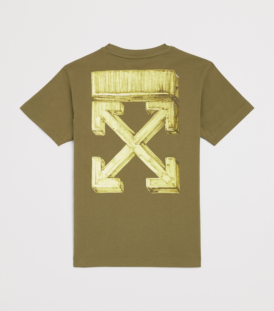 Cotton Arrows T-Shirt (4-12+ Years) MARTINI OLIVE Image 2