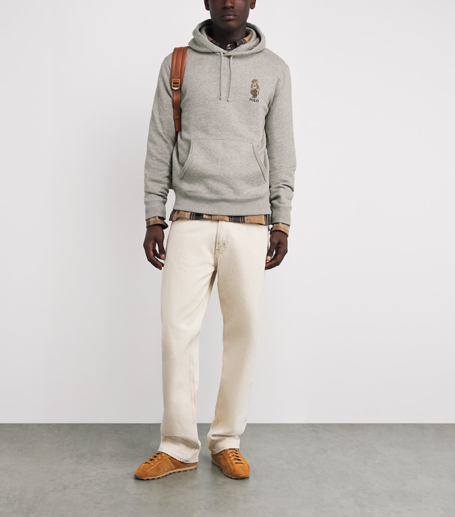 Cotton-Blend Polo Bear Hoodie GREY Image 2