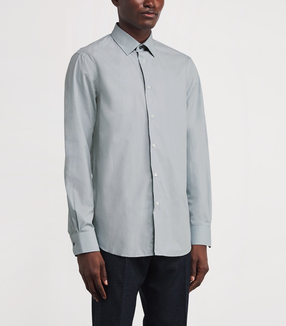 Cotton Long-Sleeve Shirt 40_LIGHT BLUE Image 3