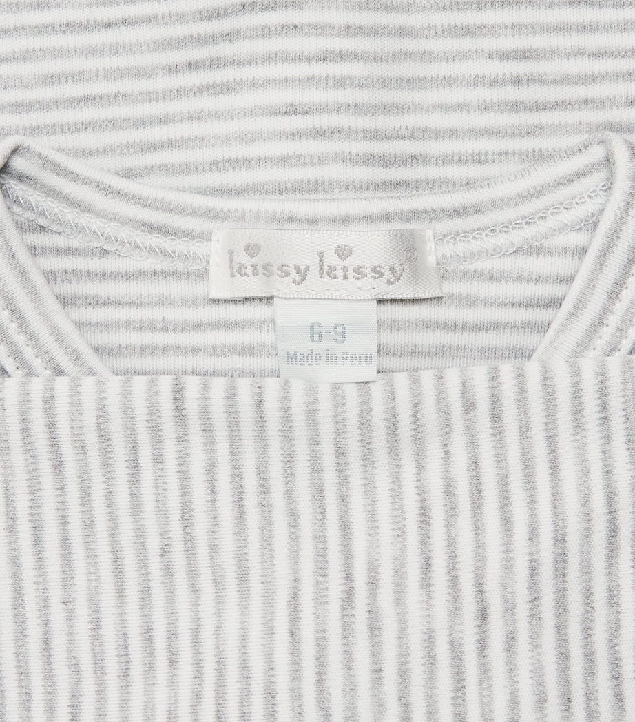 Kissy Kissy Pima Cotton Dinosaur Territory All-In-One (0-9 Months) Grey Image 3