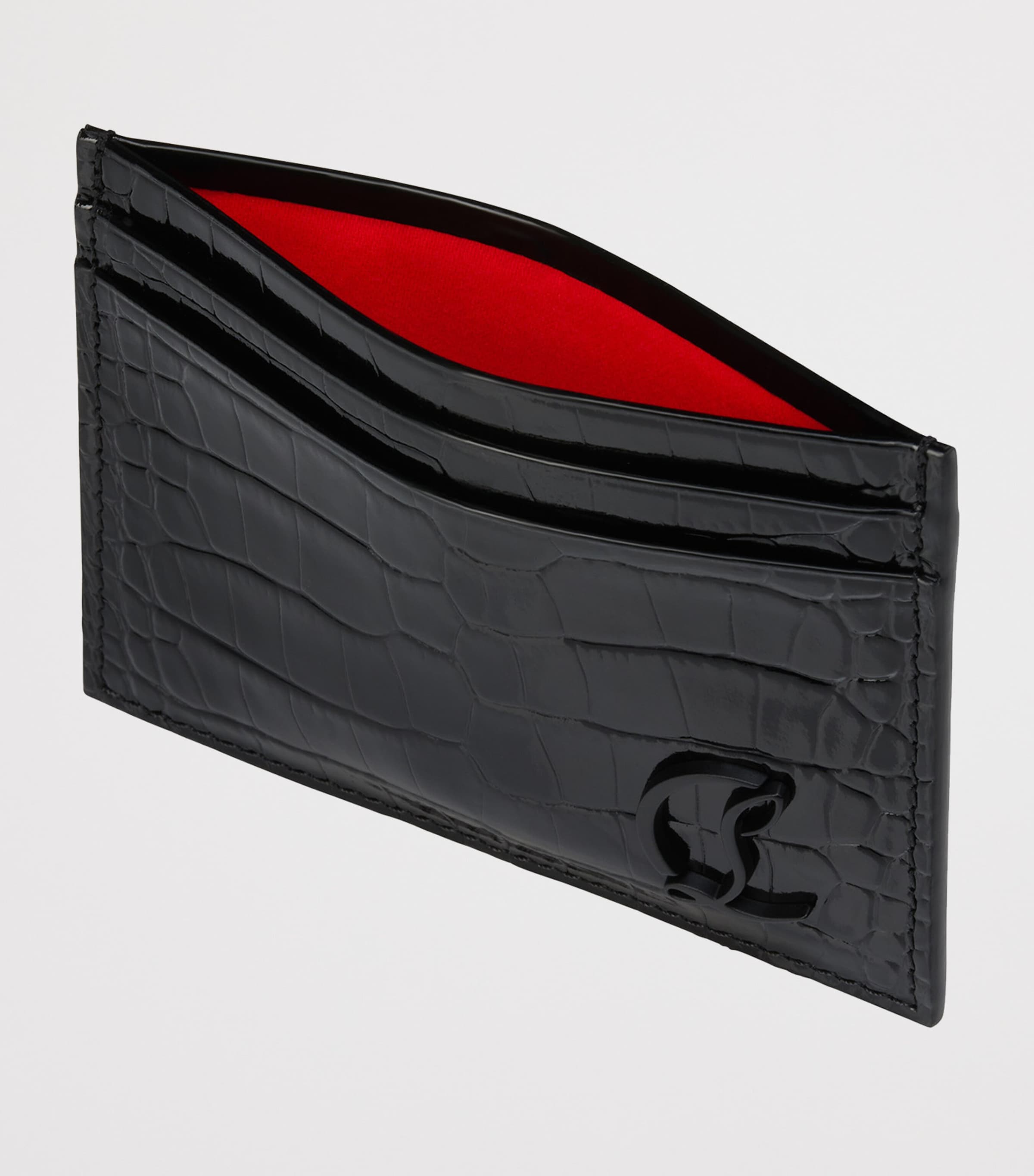 Mooncrest Crocodile-Embossed Card Holder BK01 Image 3