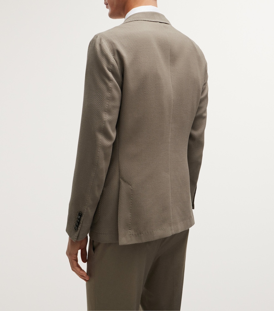 Virgin Wool-Cotton Slim Blazer 376 Image 4