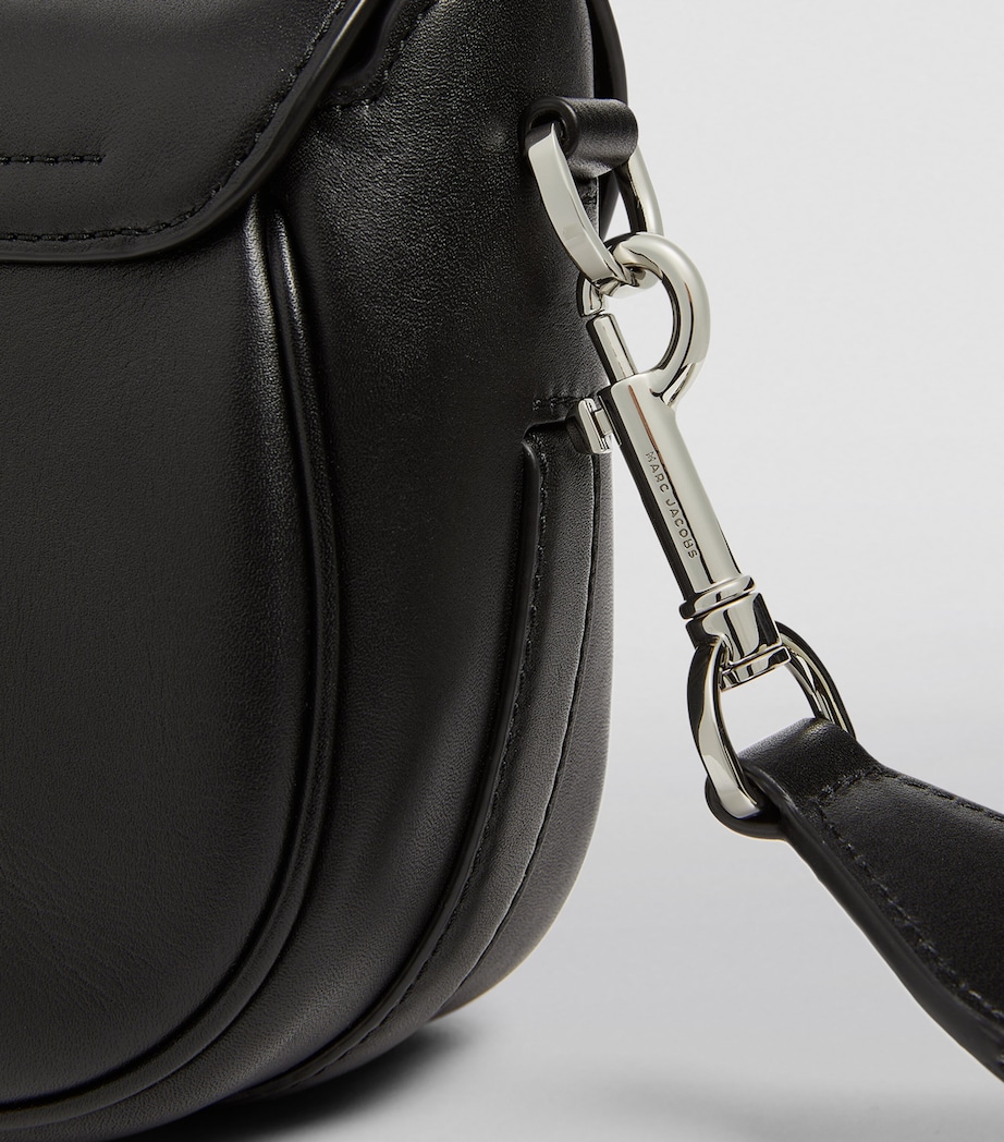 The Marc Jacobs Small Leather J Marc Saddle Bag 001 BLACK Image 6