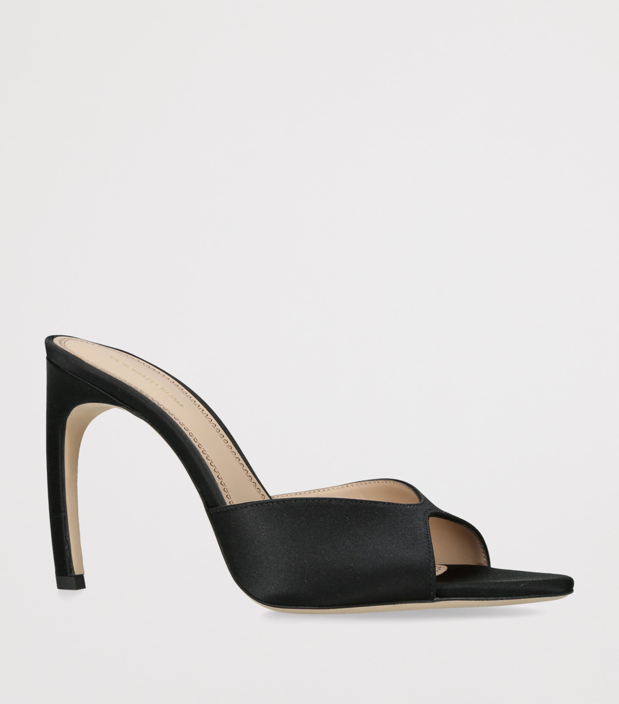 Victoria Beckham Satin Harlow Heeled Mules 100 Black Image 2