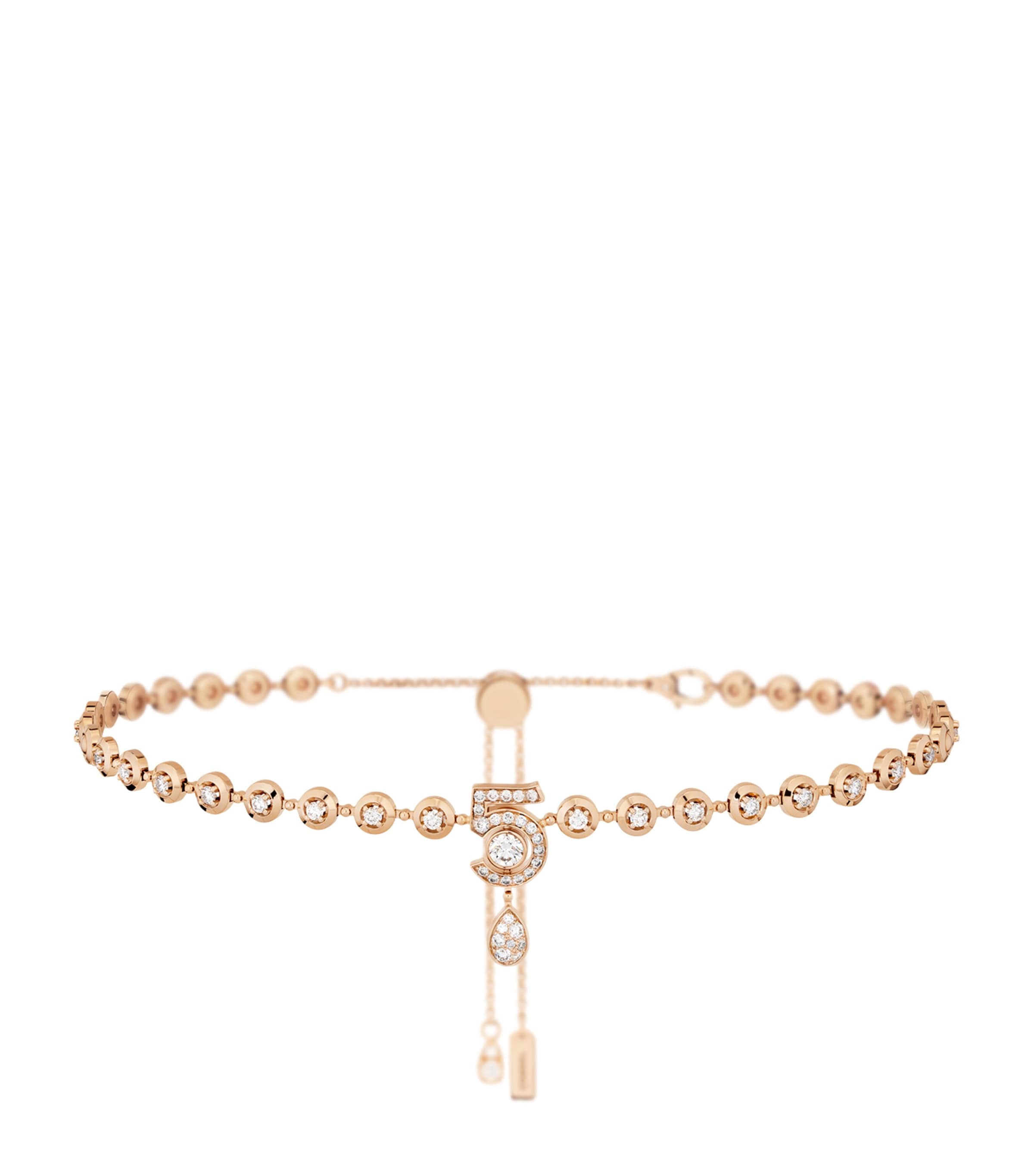 Beige Gold and Diamond Eternal N°5 Necklace BEIGE Image 1