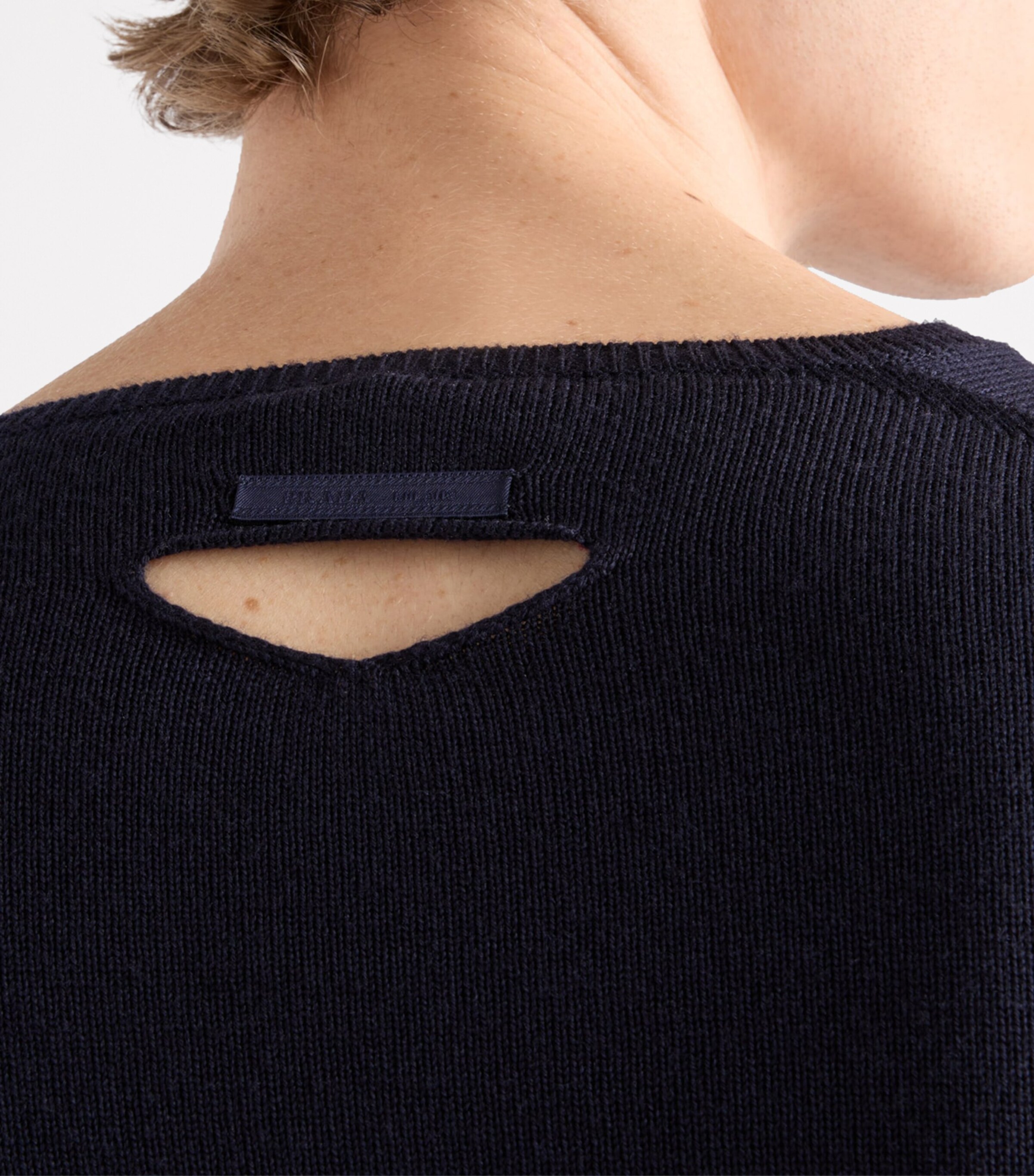 Prada Wool V-Neck Cut-Out Sweater | Harrods UK
