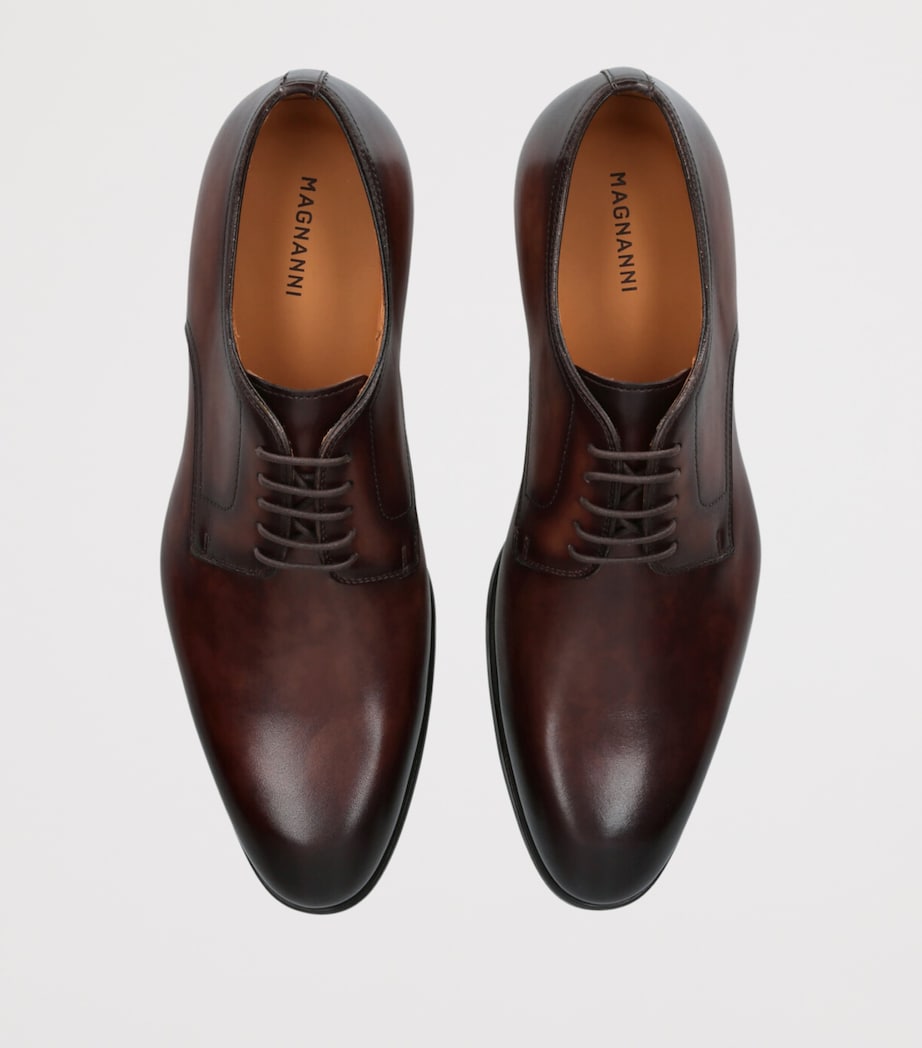 Leather Derby Shoes MID BROWN Image 4