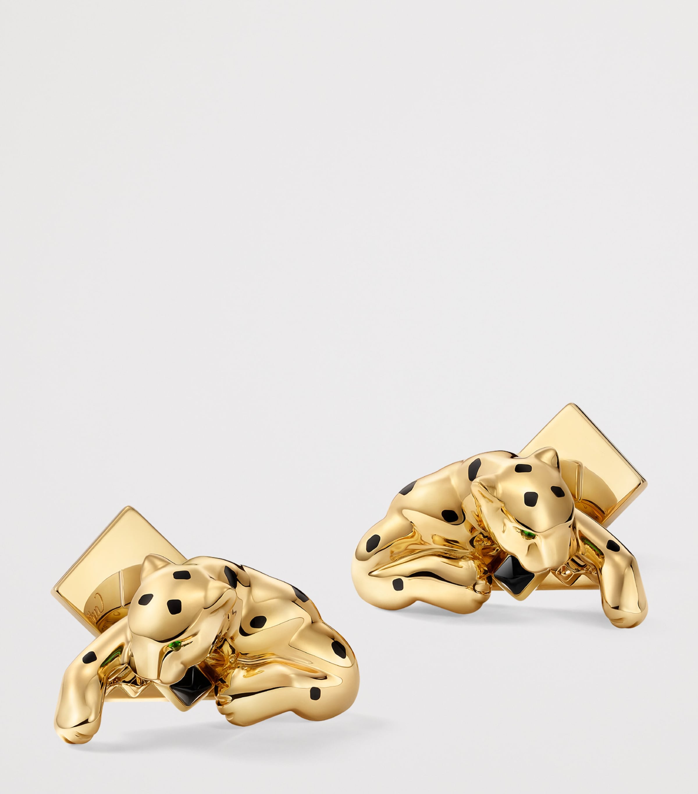 Cartier Yellow Gold, Tsavorite and Onyx Panthère de Cartier Cufflinks Yellow Gold Image 5