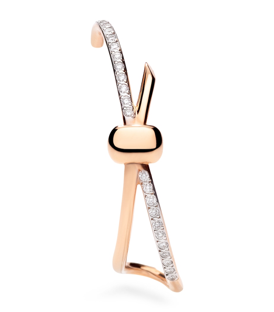 Rose Gold and Diamond Pomellato Together Ear Cuff DB000 Image 1