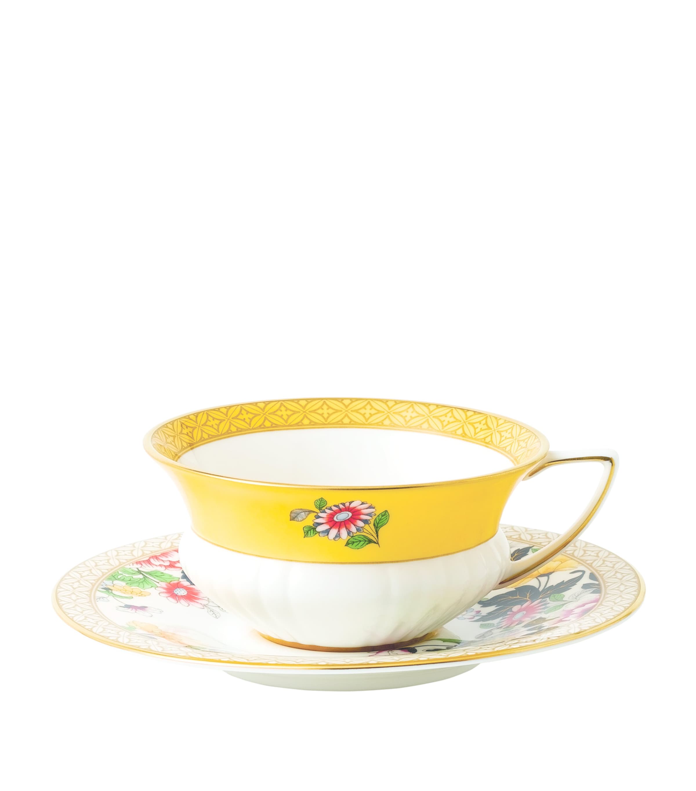 WEDGWOOD HARLEQUIN TEACUP AND SAUCER 