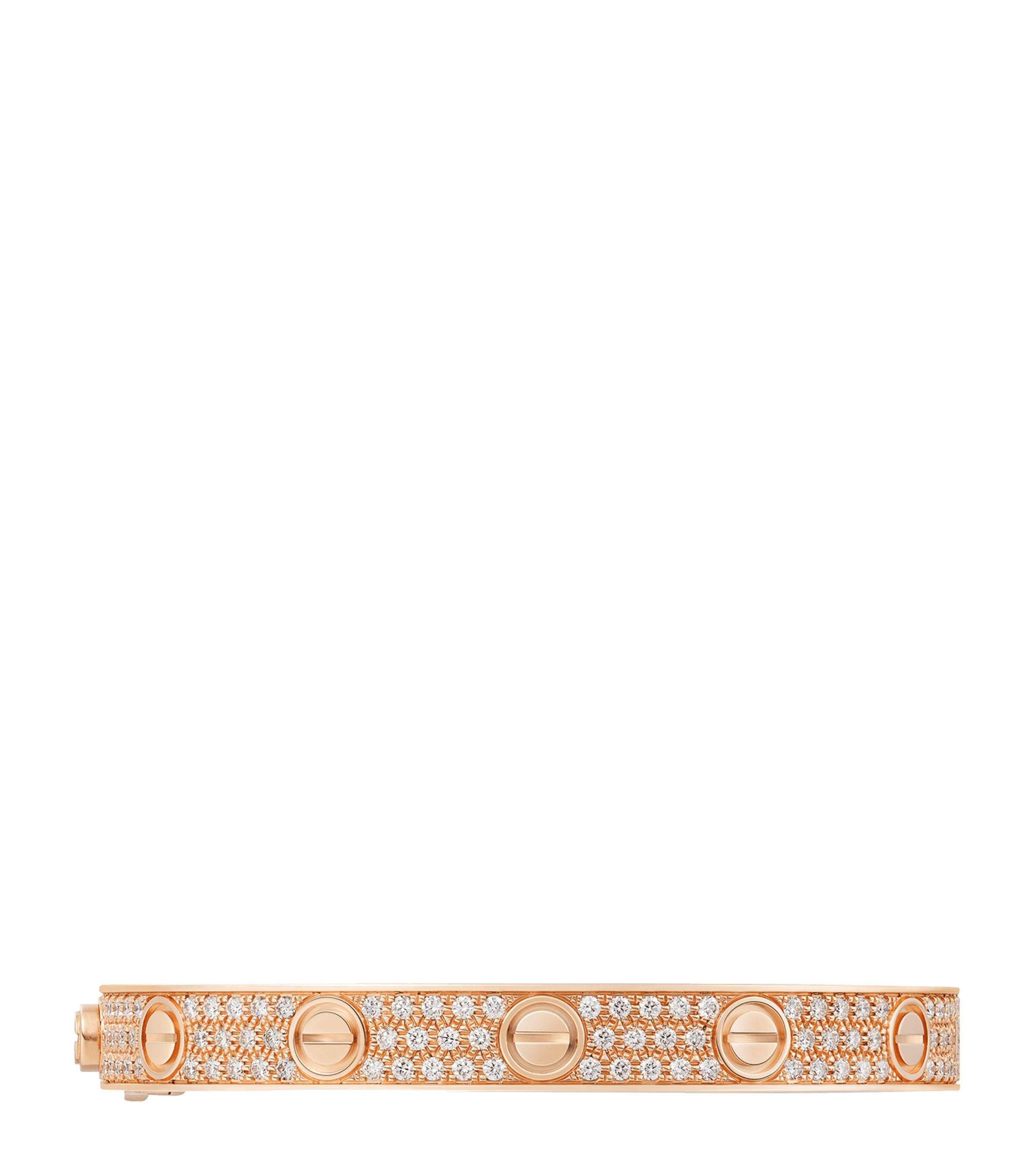Cartier LOVE Classic Rose Gold and Diamond-Paved Bracelet Rose Gold Image 3