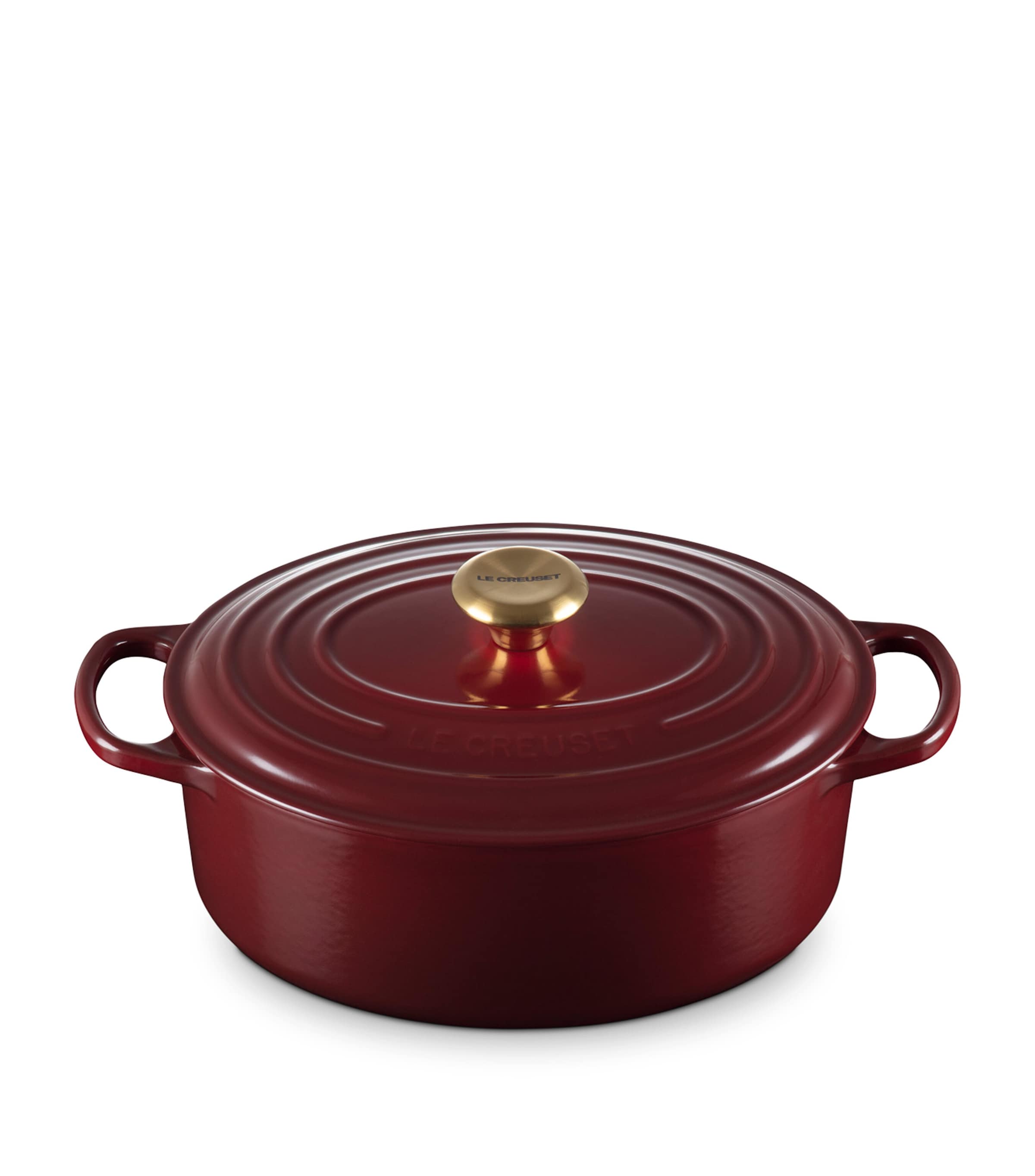 Le Creuset Cast Iron Oval Casserole Dish In Burgundy