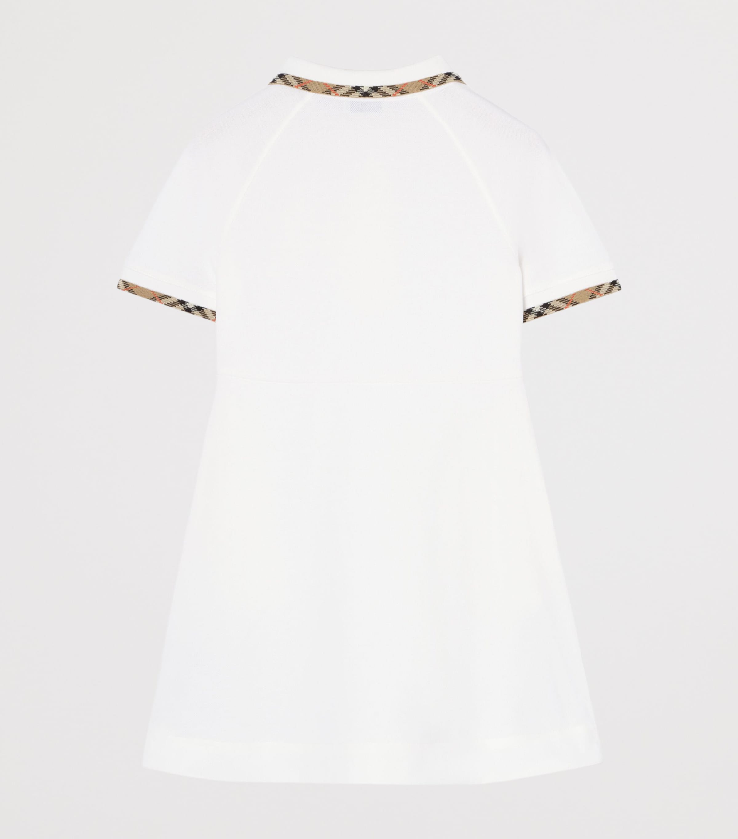 Burberry Kids Cotton Polo Shirt Dress (14 Years) White Image 2