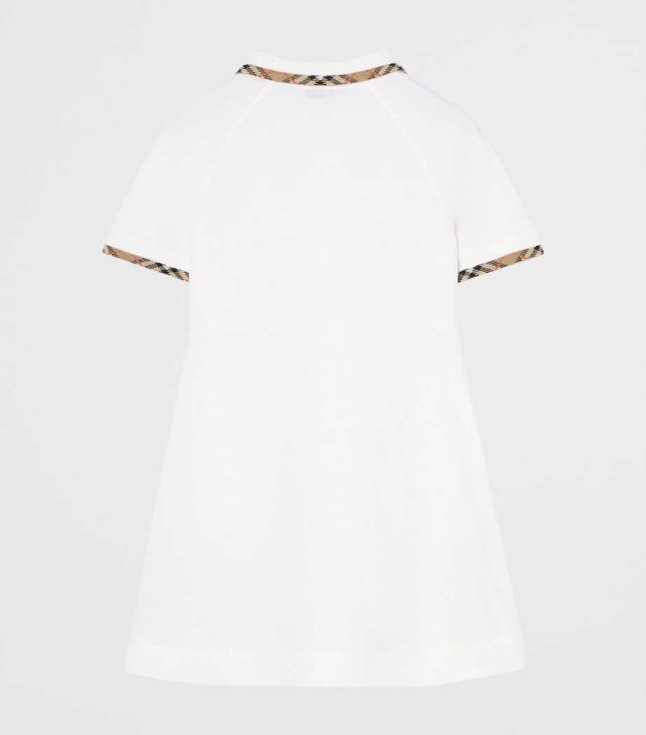 Burberry Kids Cotton Polo Shirt Dress (14 Years) White Image 2