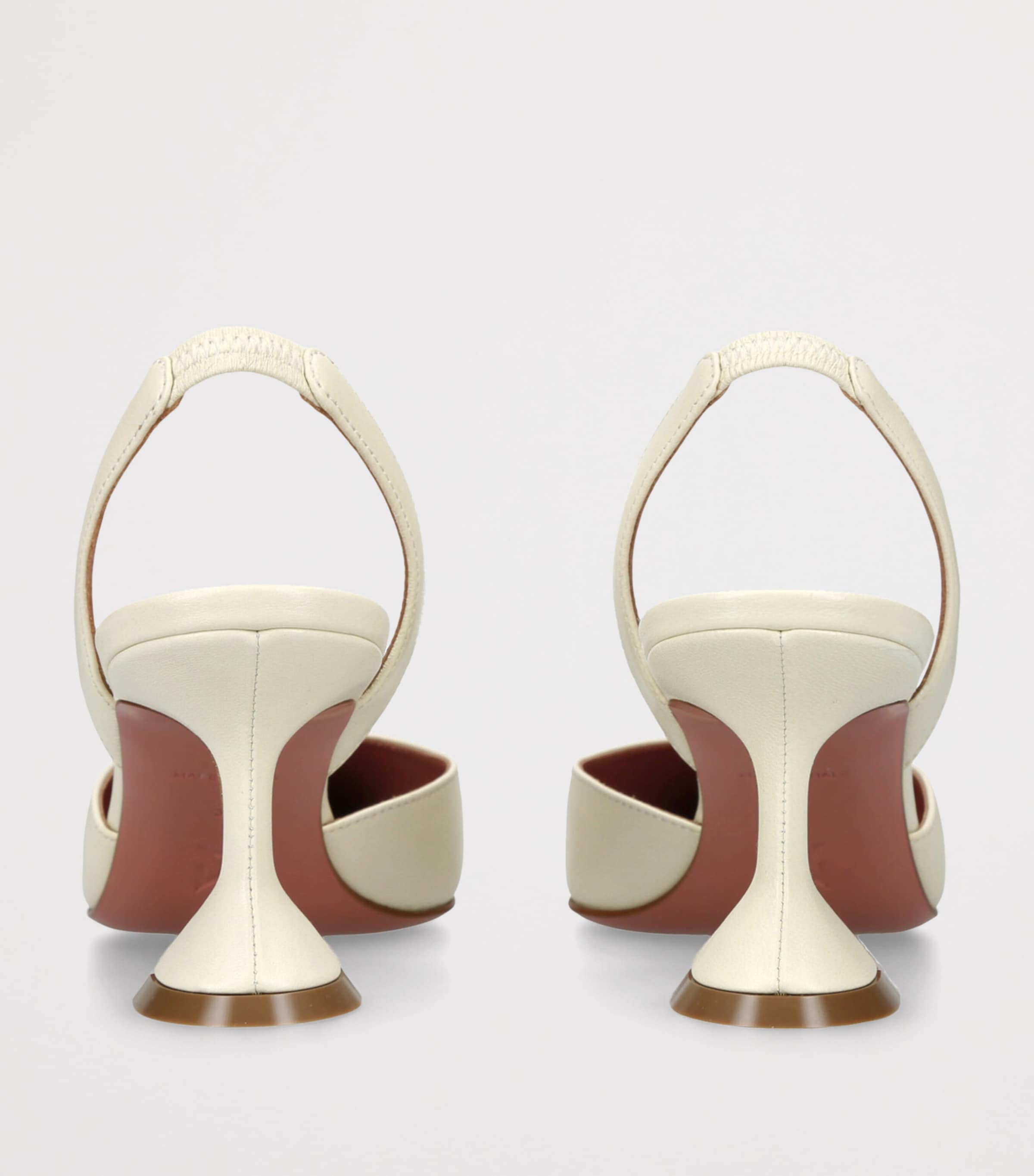 Leather Holli Slingback Pumps 70 BONE Image 2