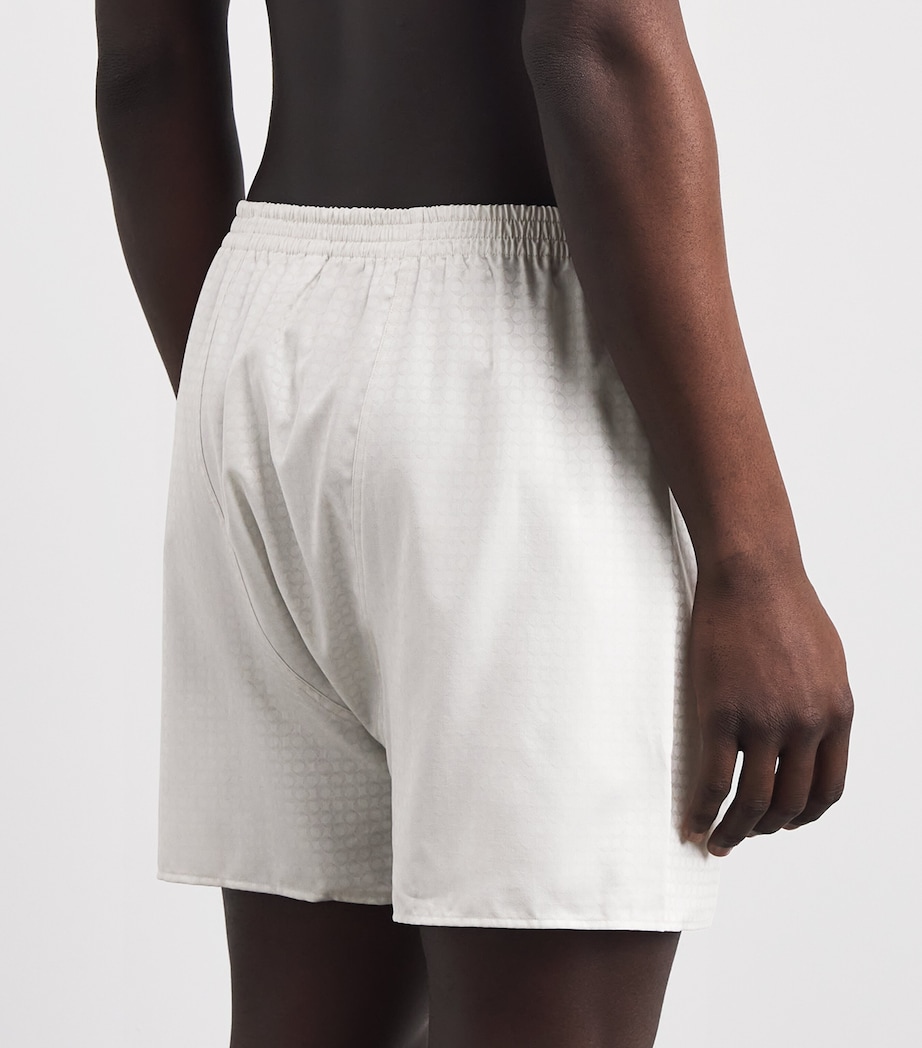 Zimmerli Mens Cotton Luxury Jacquard Boxer Shorts Sphere Beige Image 3