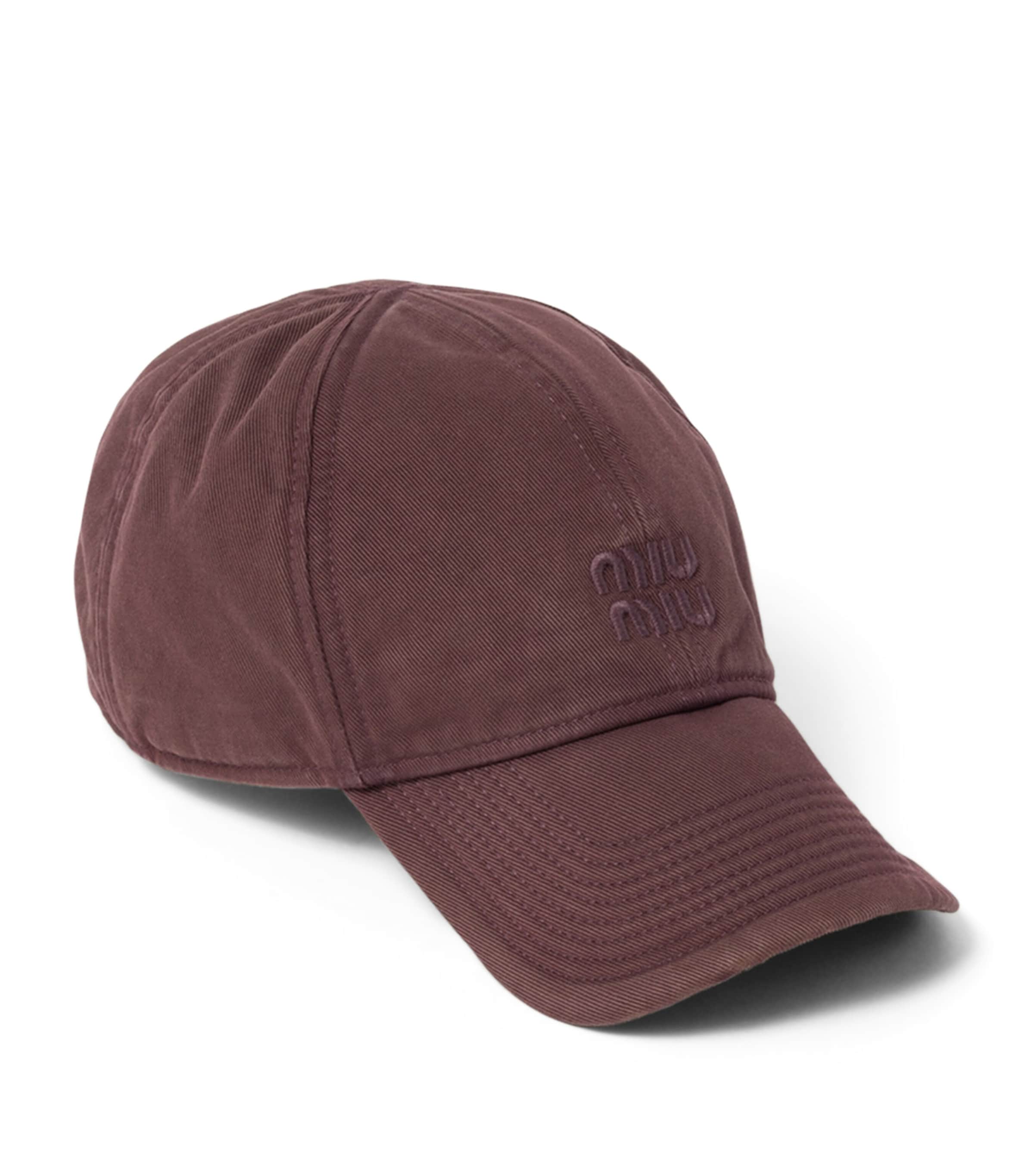 【スポーティーなエレガンス】 MiuMiu Drill baseball cap スポーティーなエレガンス】 MiuMiu Drill baseball cap Black