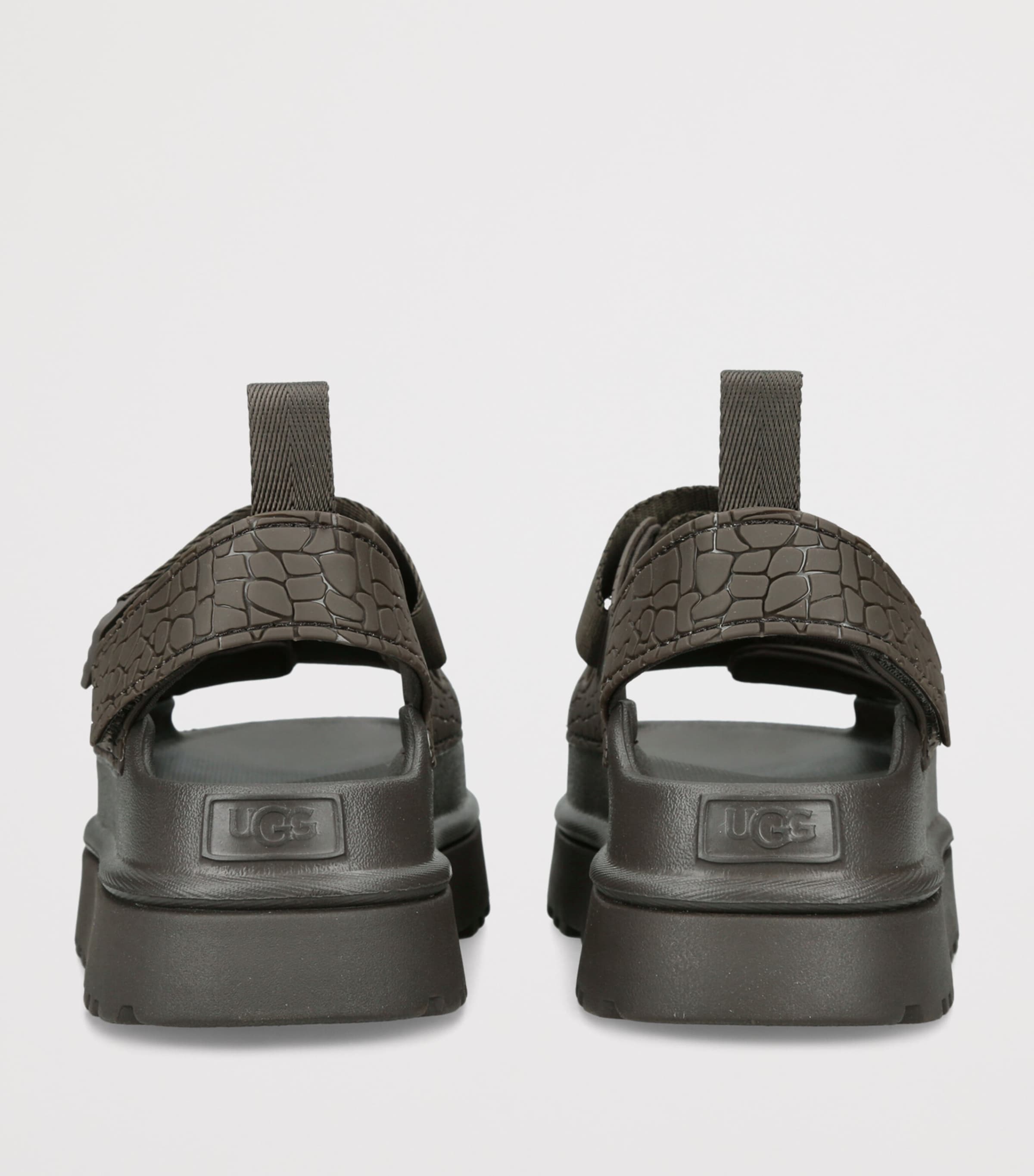 UGG Croc-Embossed Goldenglow Sandals Grey/dark Image 4