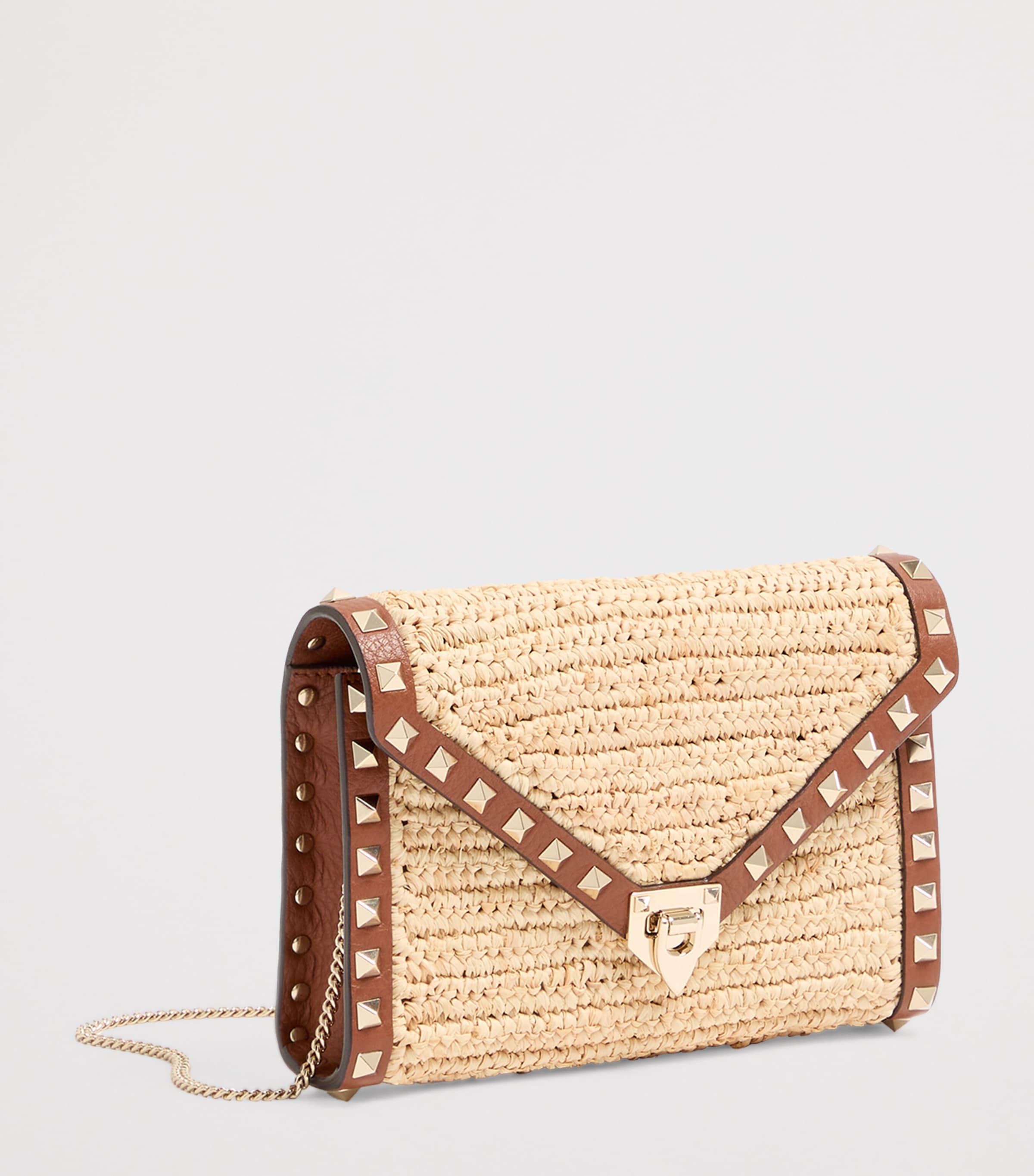 Valentino Garavani Mini Straw Rockstud Cross-Body Bag Image 3