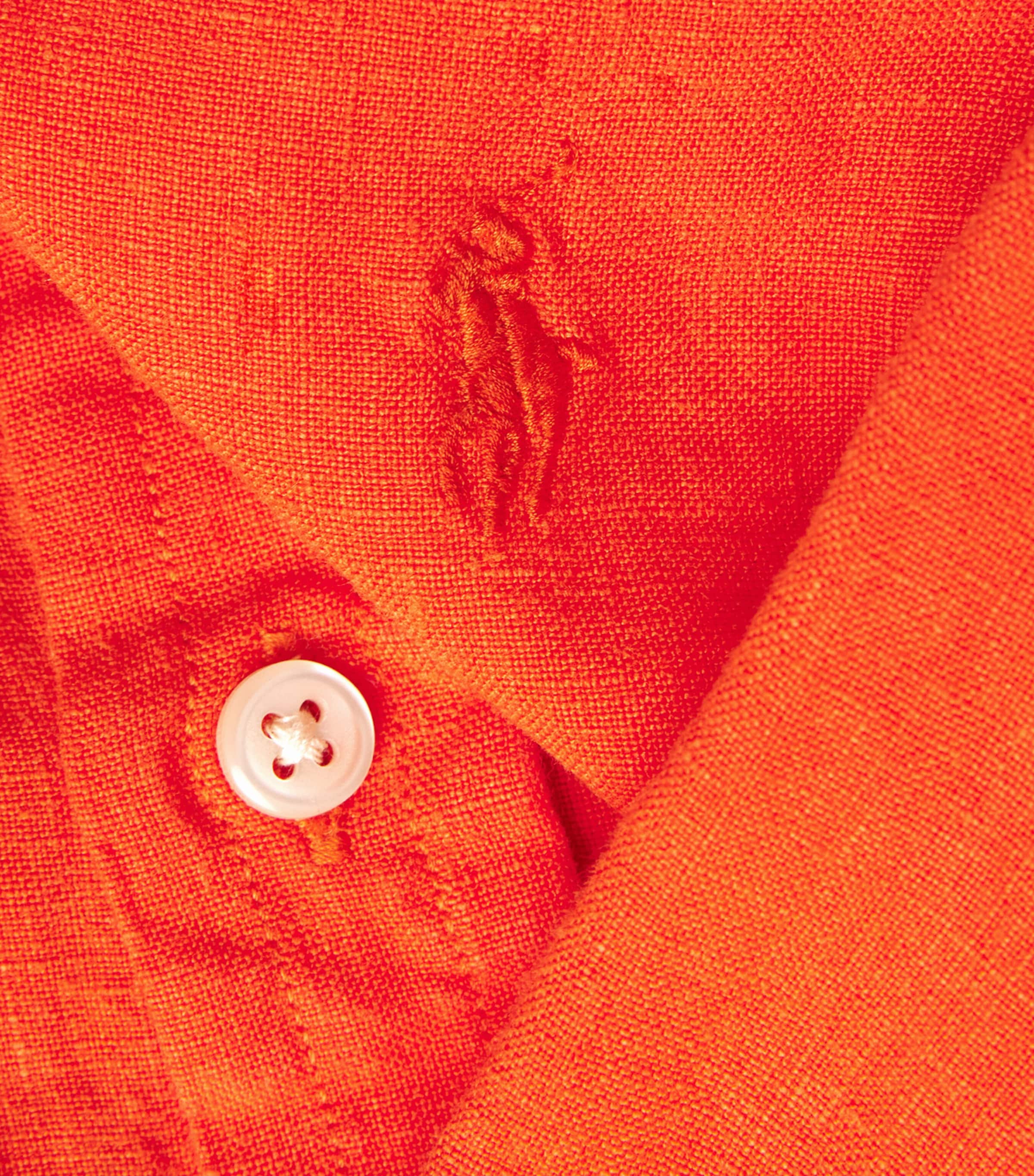 Polo Ralph Lauren Mens Linen Custom-Fit Shirt Sailing Orange Image 6