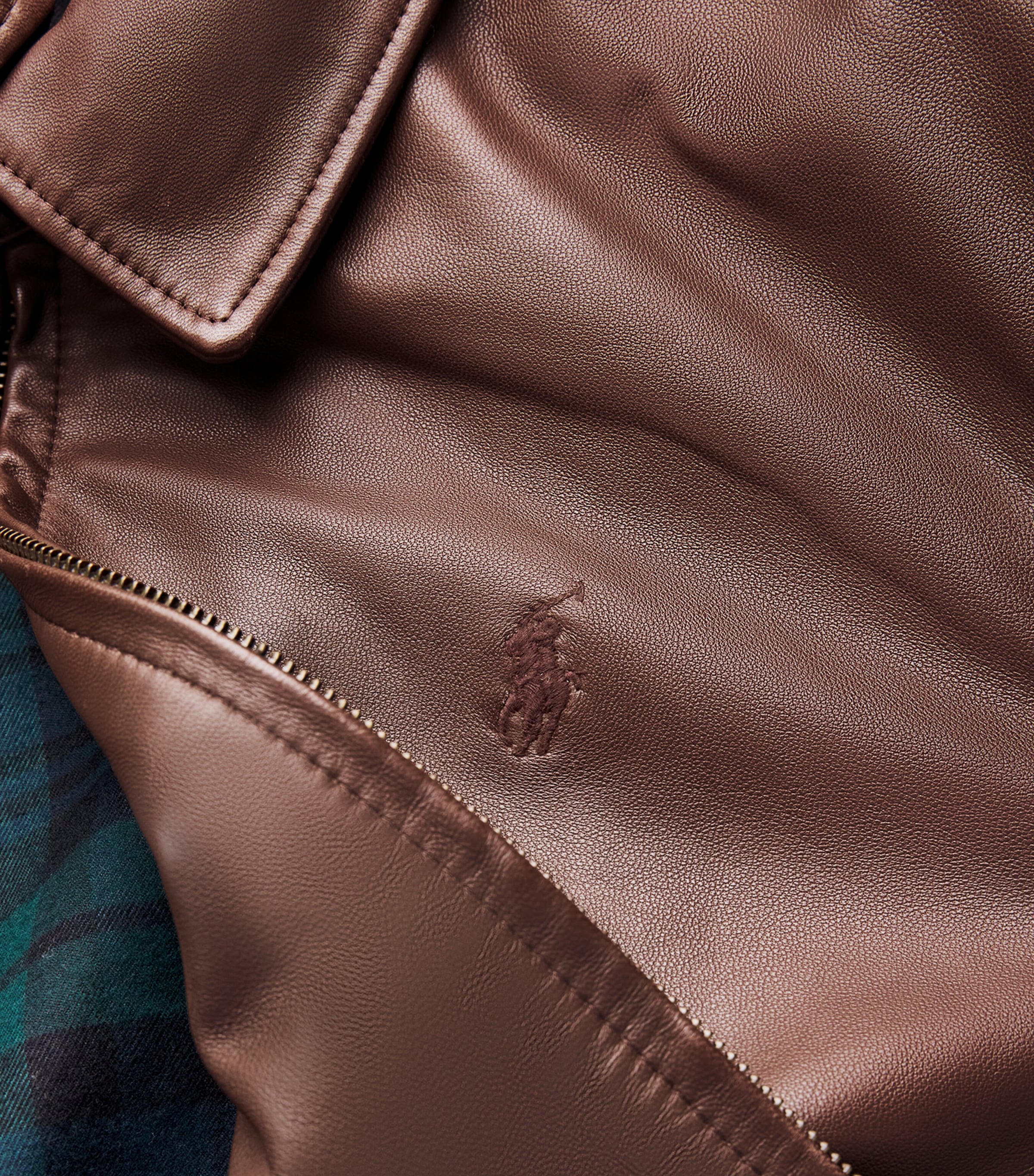 Polo Ralph Lauren Brown Leather Jacket | Harrods US