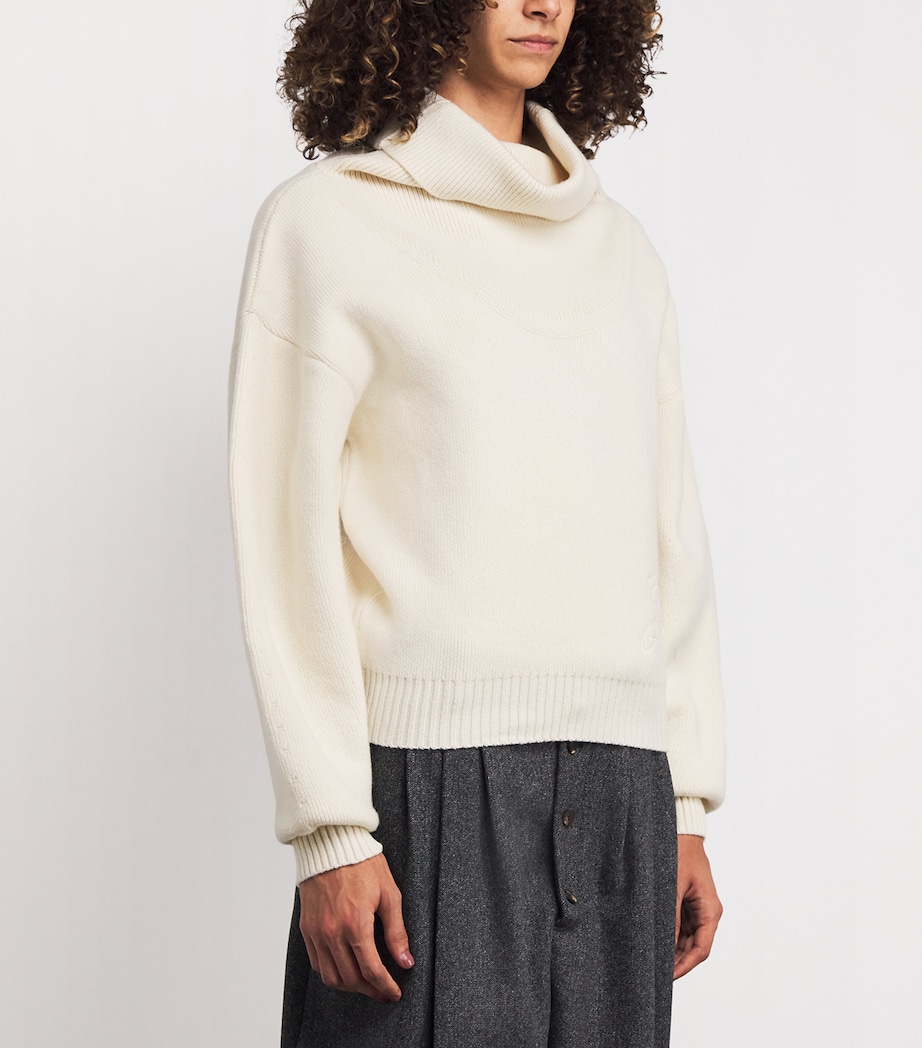 Wool Maille Sweater 110 OFF-WHITE Image 3