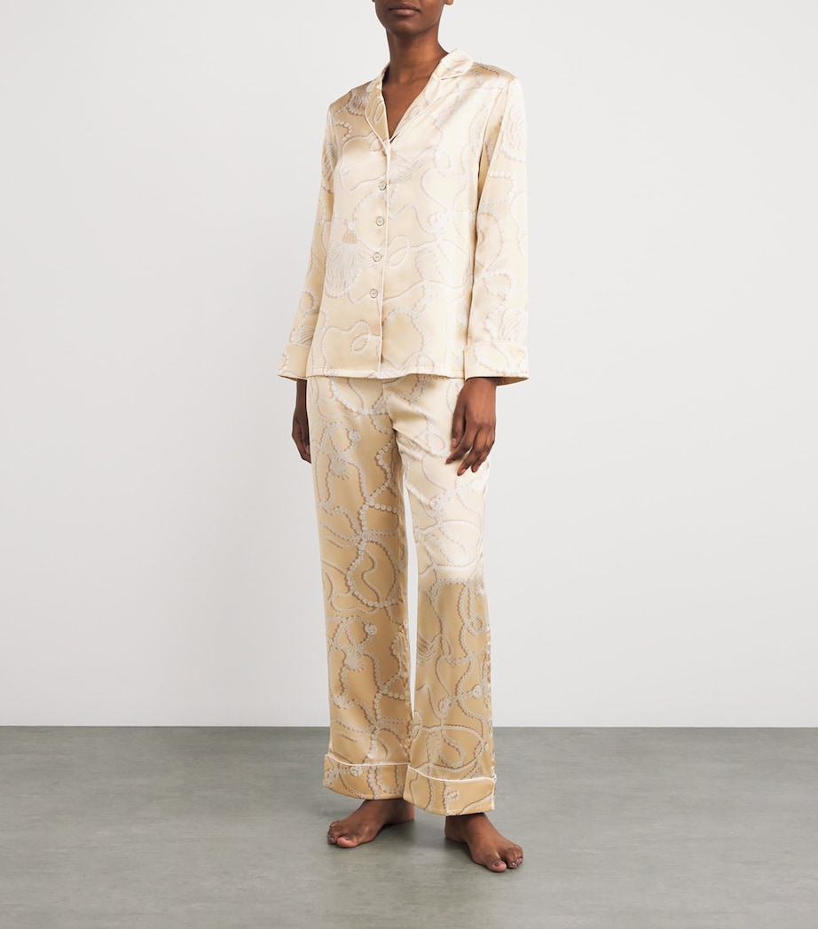 Silk Pearl Print Lila Pyjama Set 25 PEARL Image 2