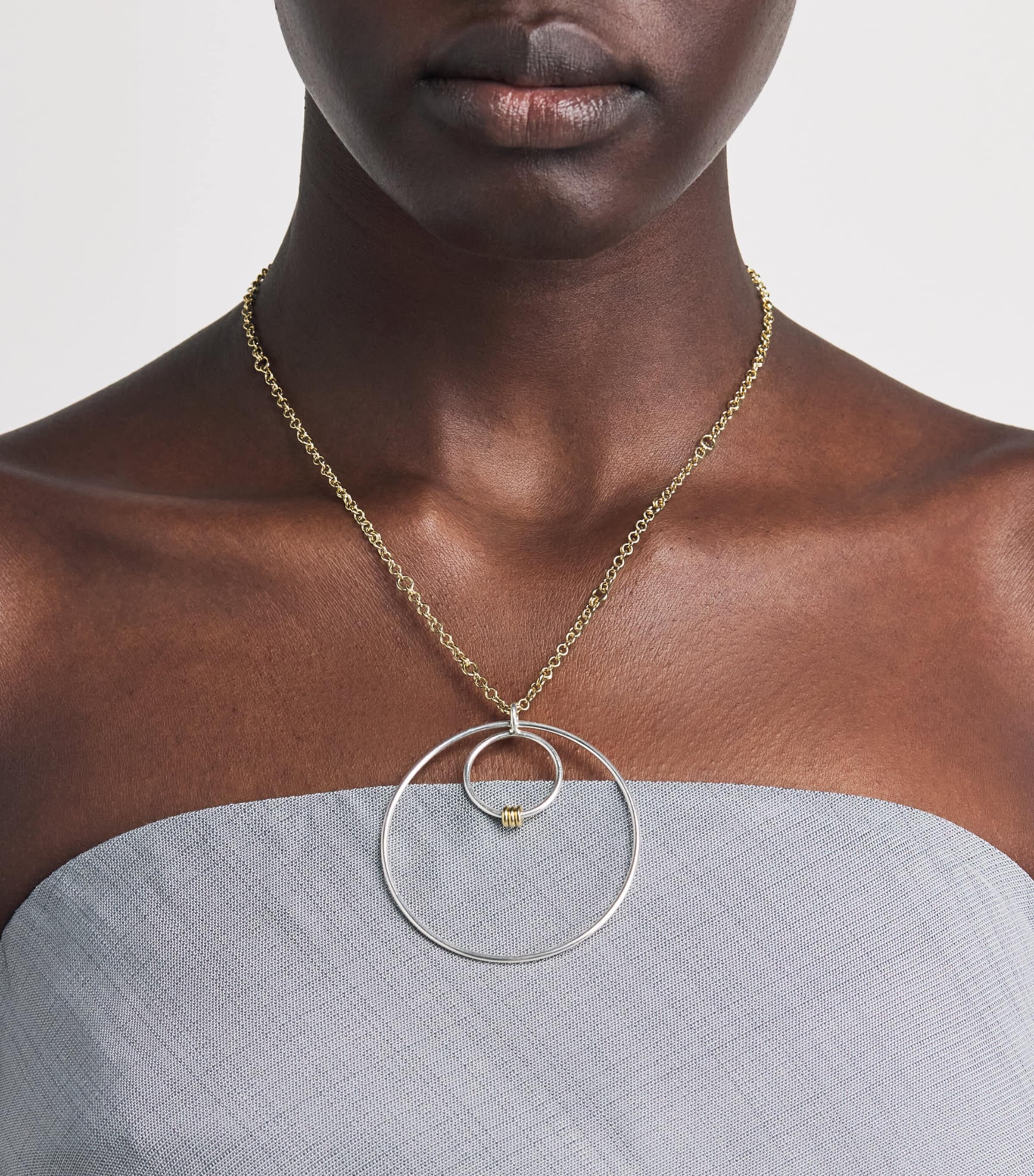 Spinelli Kilcollin Sterling Silver and Yellow Gold Echo Hoop Earrings Sterling Silver Image 4