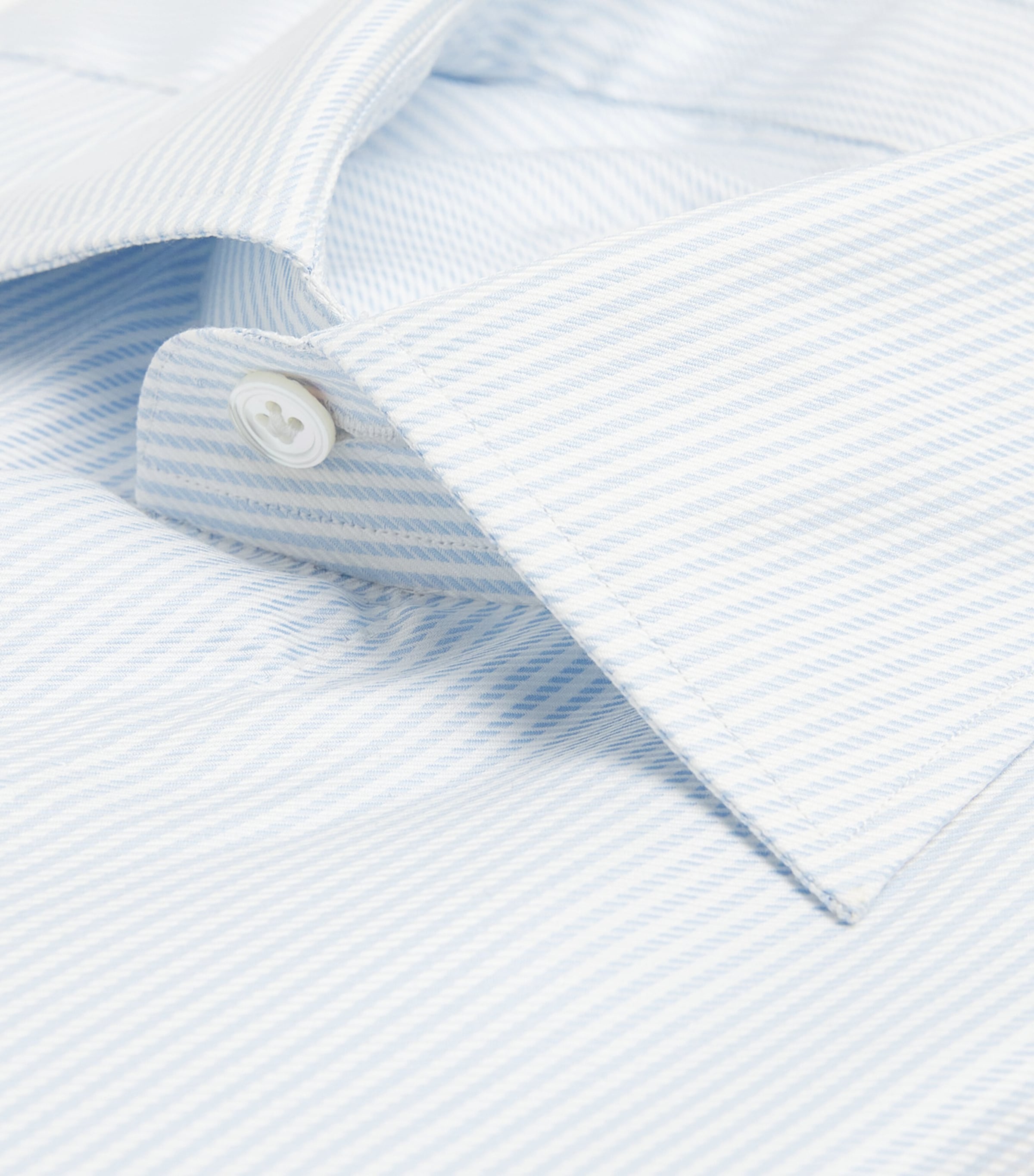 Cotton Stripe Shirt BLUE Image 5