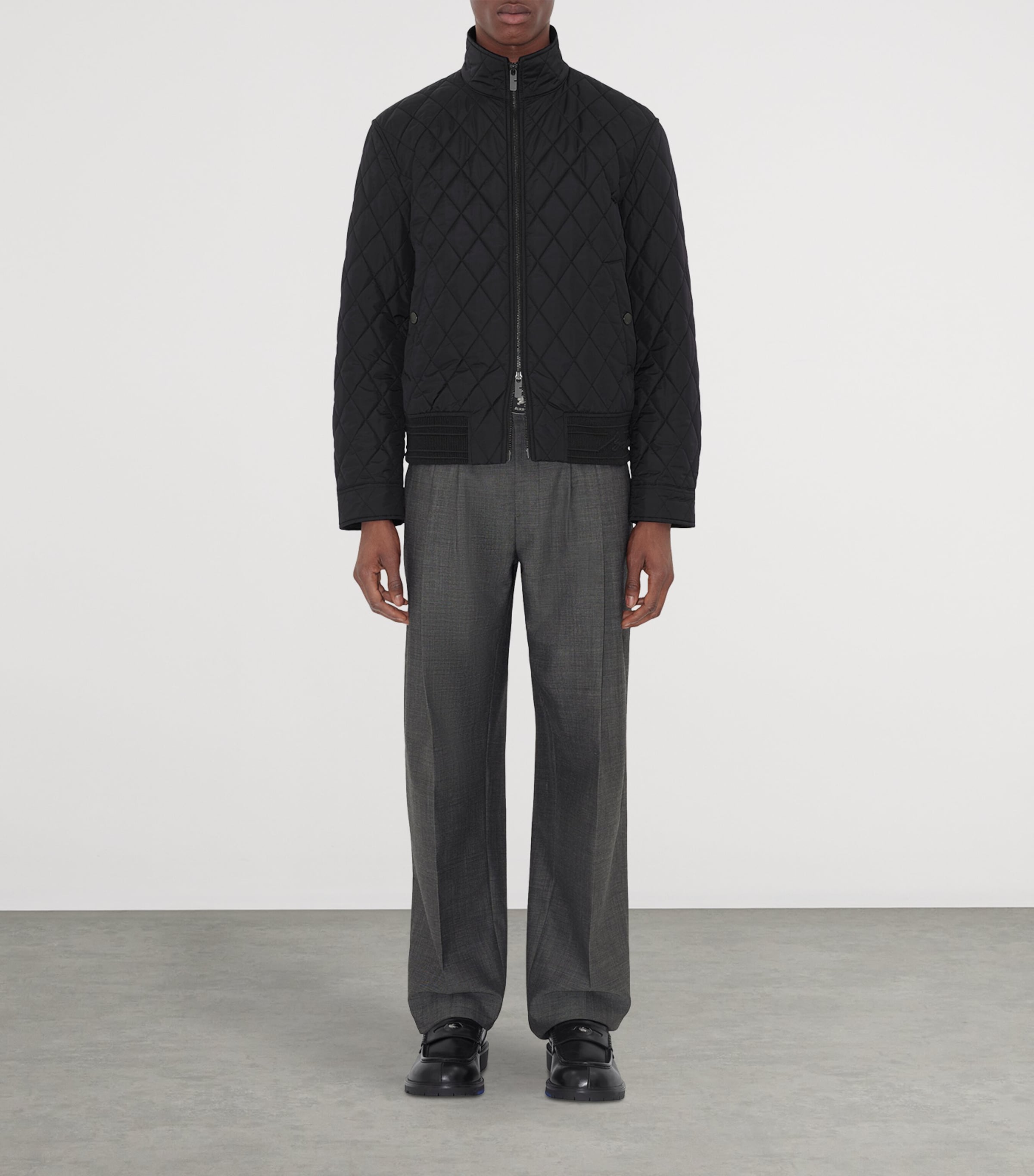 Water-Resistant Quilted Jacket BLACK Image 2