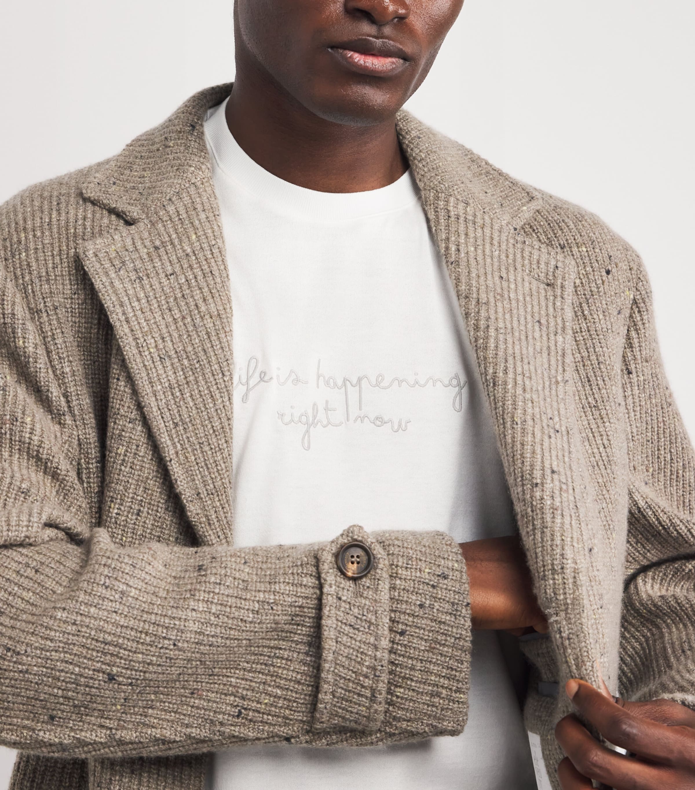 Cotton Embroidered T-Shirt BIANCO Image 6