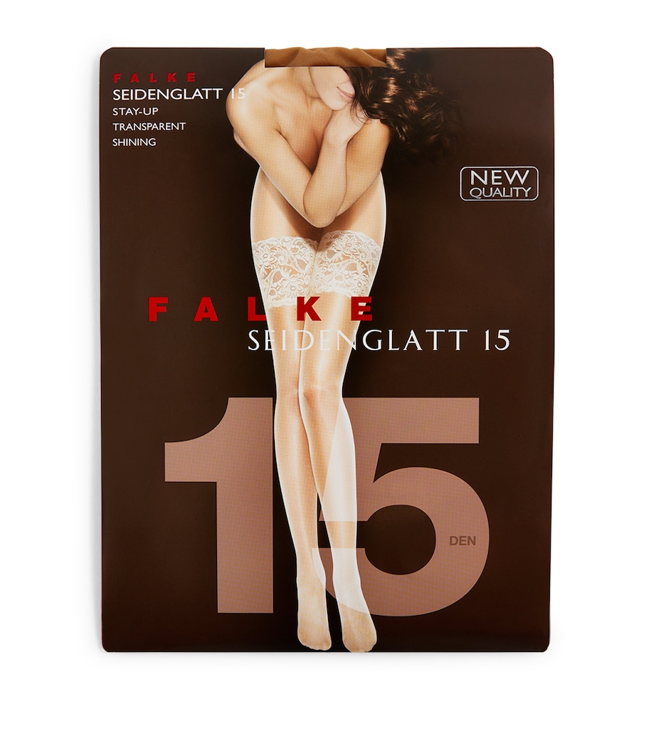 Lace-Trim Seidenglatt 15 Stay-Ups 4169 POWDER Image 1