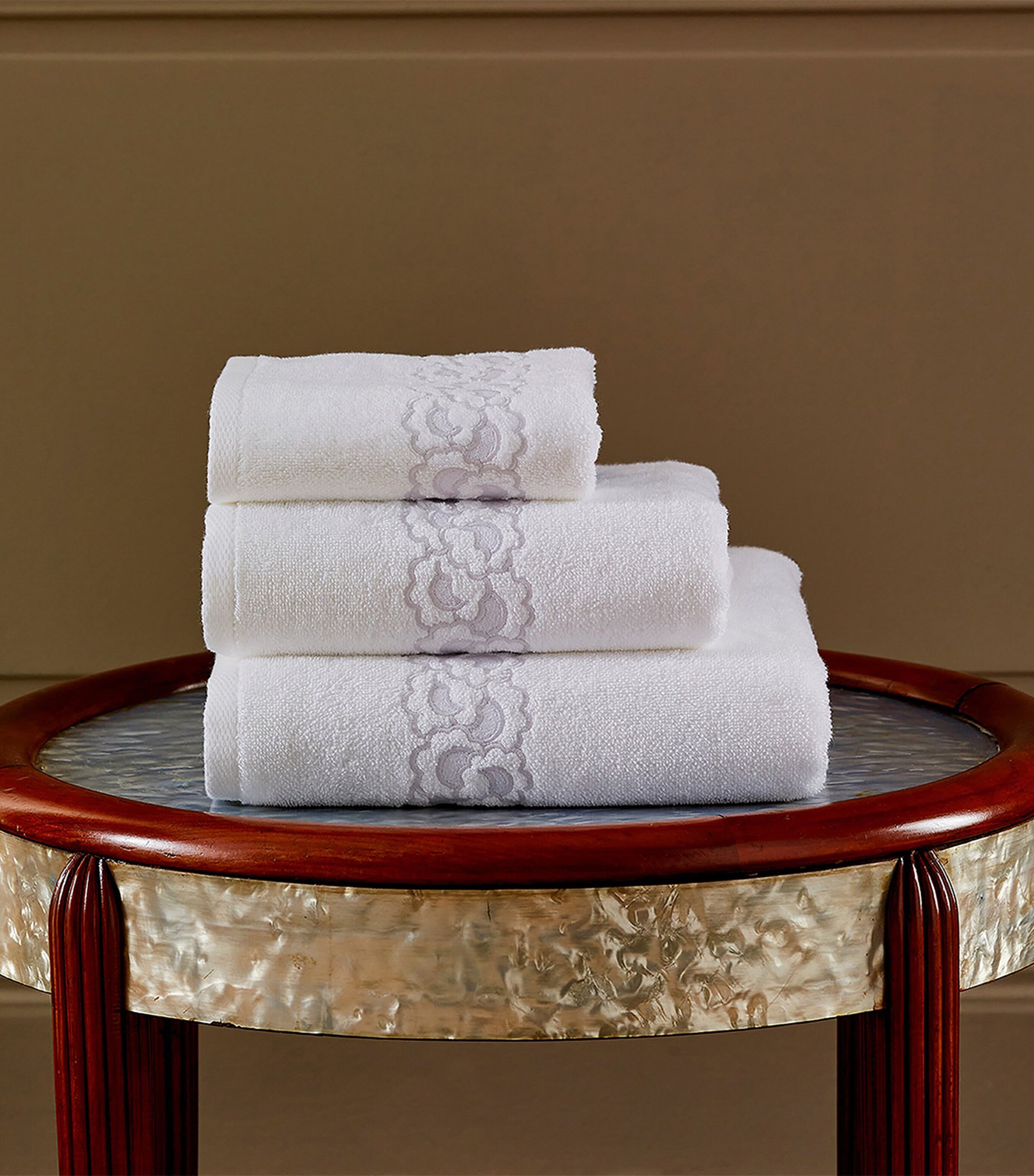 Festons Hand Towel (55cm x 100cm) BLANC Image 3