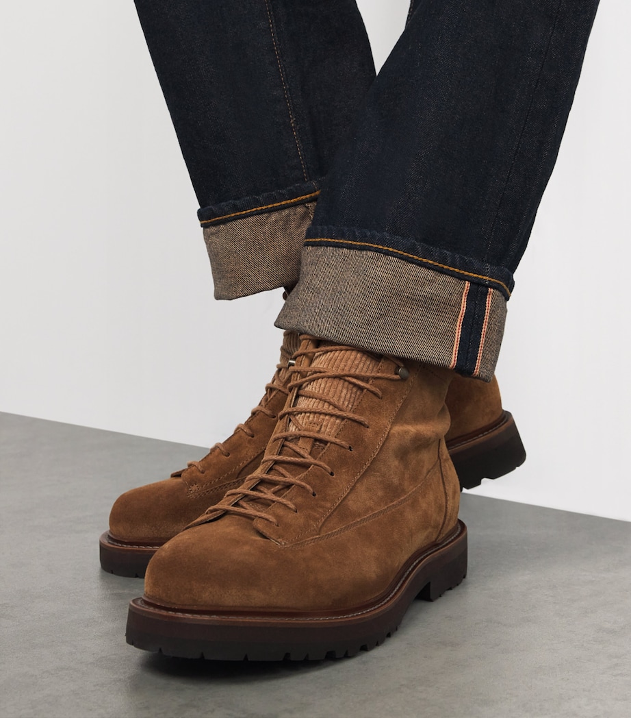 Double RL Selvedge Once-Washed Straight Jeans BLUE Image 6