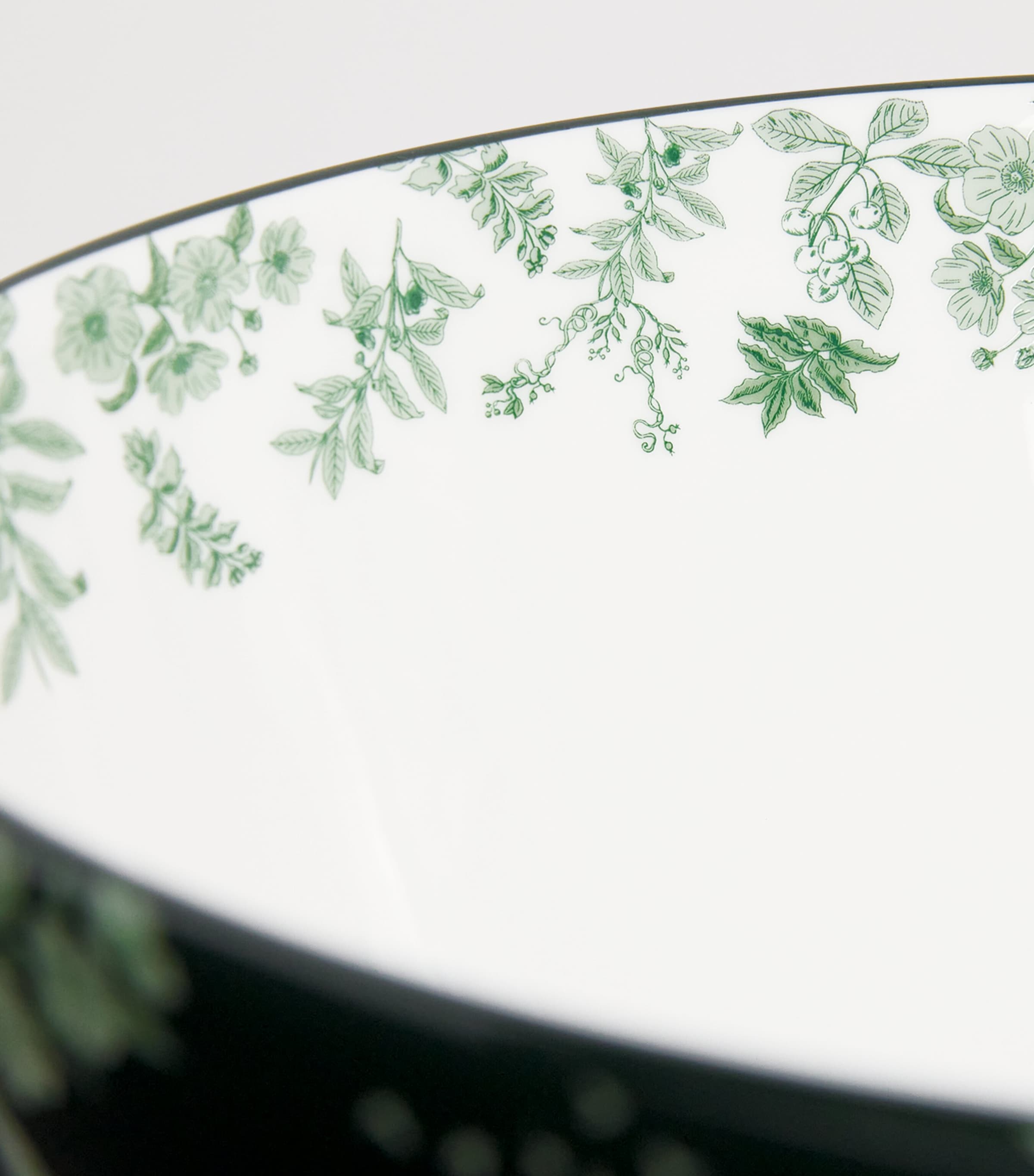 Fine Bone China Toile Bowl (22.5cm) GREEN Image 2