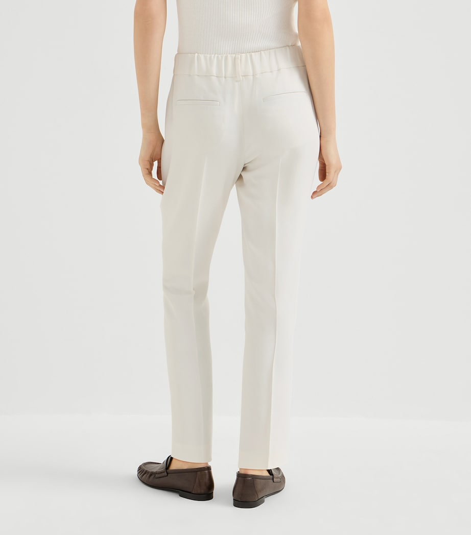 Brunello Cucinelli Womens Crepe Cady Slim Trousers Image 5