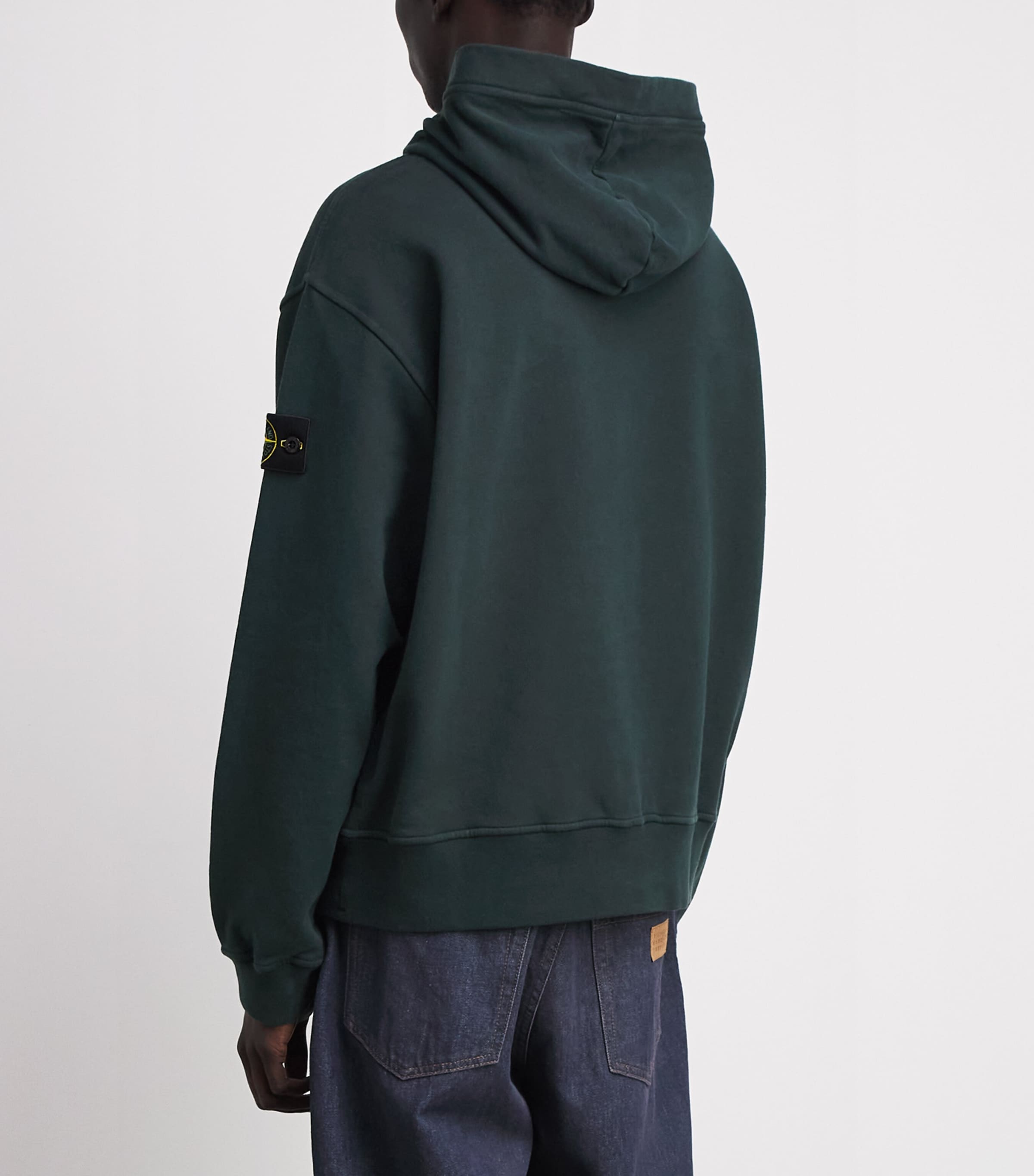 Stone Island Mens Organic Cotton Compass Hoodie Image 5